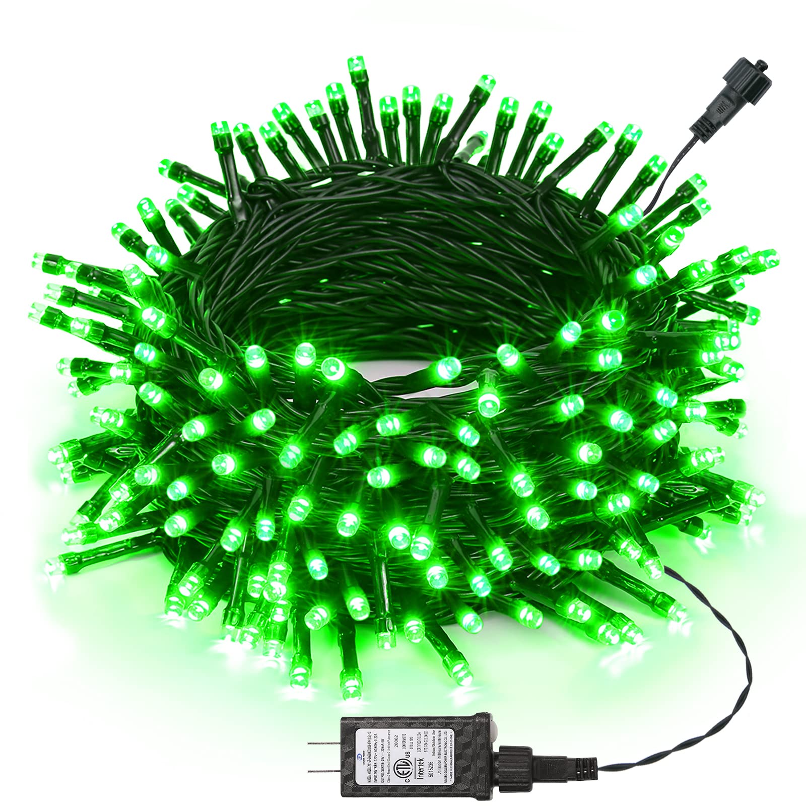 Joomer 100FT 300 LED Christmas String Lights with 8 Modes & Timer - Waterproof Connectable Plug-in Fairy Lights for Indoor Outdoor Holiday Decorations - Perfect for Home, Garden, Party, Christmas Tree (Green)