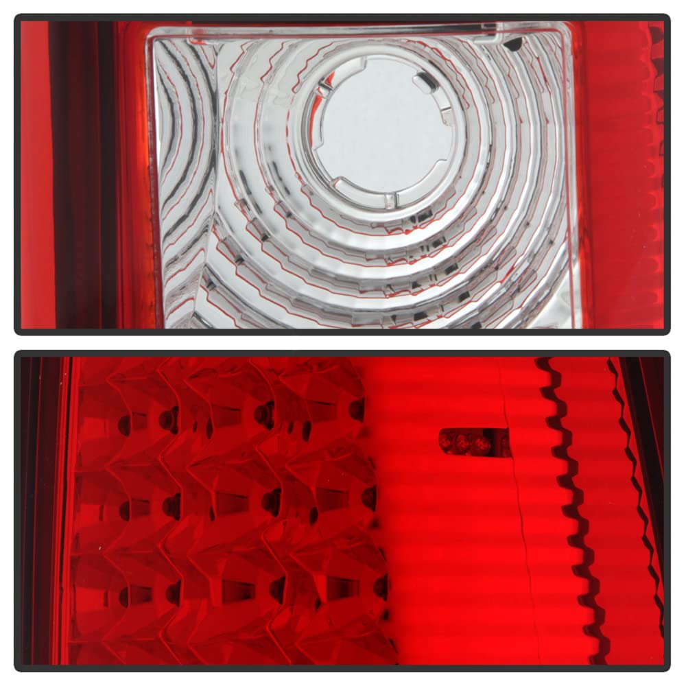 ACANII LED Tail Lights Brake Lamps Assembly Set for 1999-2006 GMC Sierra 1500/2500/3500 & 1999-2002 Chevy Silverado - Exotic Red V2 - Left+Right Pair - Enhanced Visibility & Style for Night Driving & Custom Truck Upgrades
