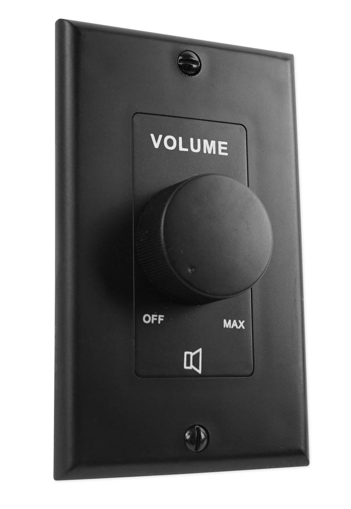 Rockville VOL70100 100 Watt 70V Black Wall Volume Control Zone Controller Box - Perfect for Multi-Zone Audio Systems in Homes, Offices, and Commercial Spaces