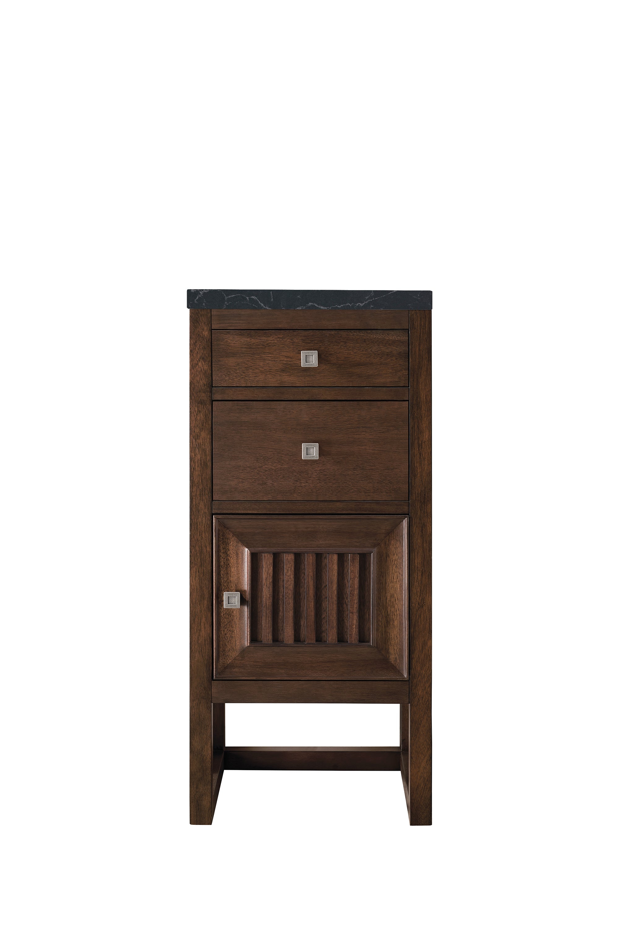 Mid Century Modern Acacia Wood Cabinet with Drawers & Door - 15