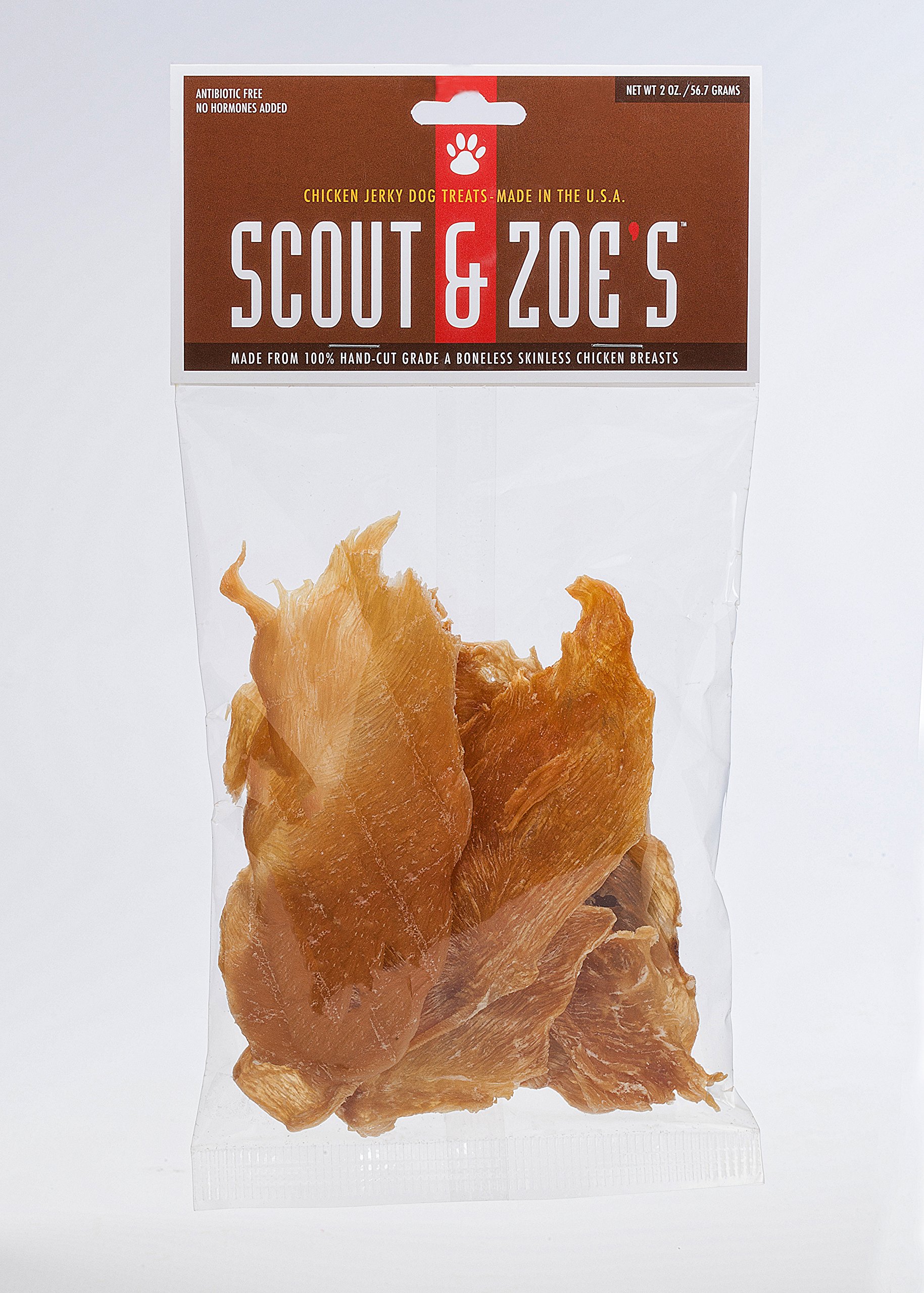 Scout & Zoe's Natural Chicken Jerky Dog Treats - Grain Free, High Protein, All-Natural Dog Snacks for Training, Rewards & Healthy Chewing | Perfect for Small, Medium & Large Breeds