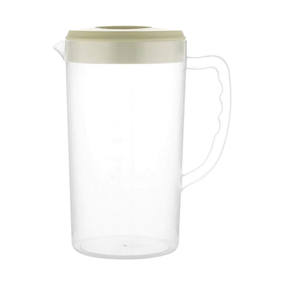 Premium Glass Juice Pitcher with Lid - 2L Large Cold Water, Milk, Beverage Pitcher for Coffee, Tea, Beer & Smoothies | Leak-Proof Refrigerator Storage Container | Perfect for Parties, Breakfast & Kitchen Use