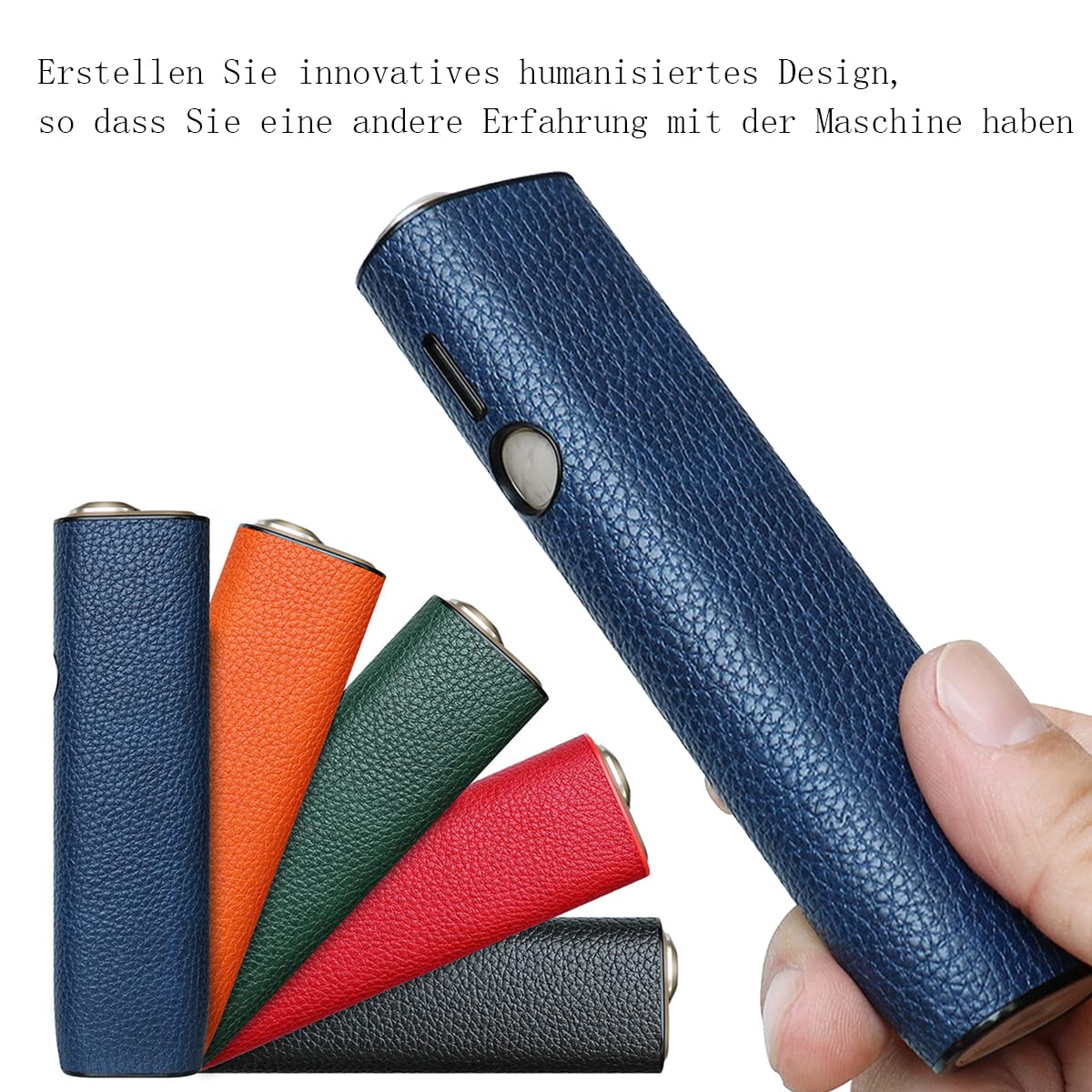 IQOS Compatible Case for ILUMA One - Premium Leather Protective Cover (Blue) | Durable & Stylish Phone Accessory for Travel & Everyday Use