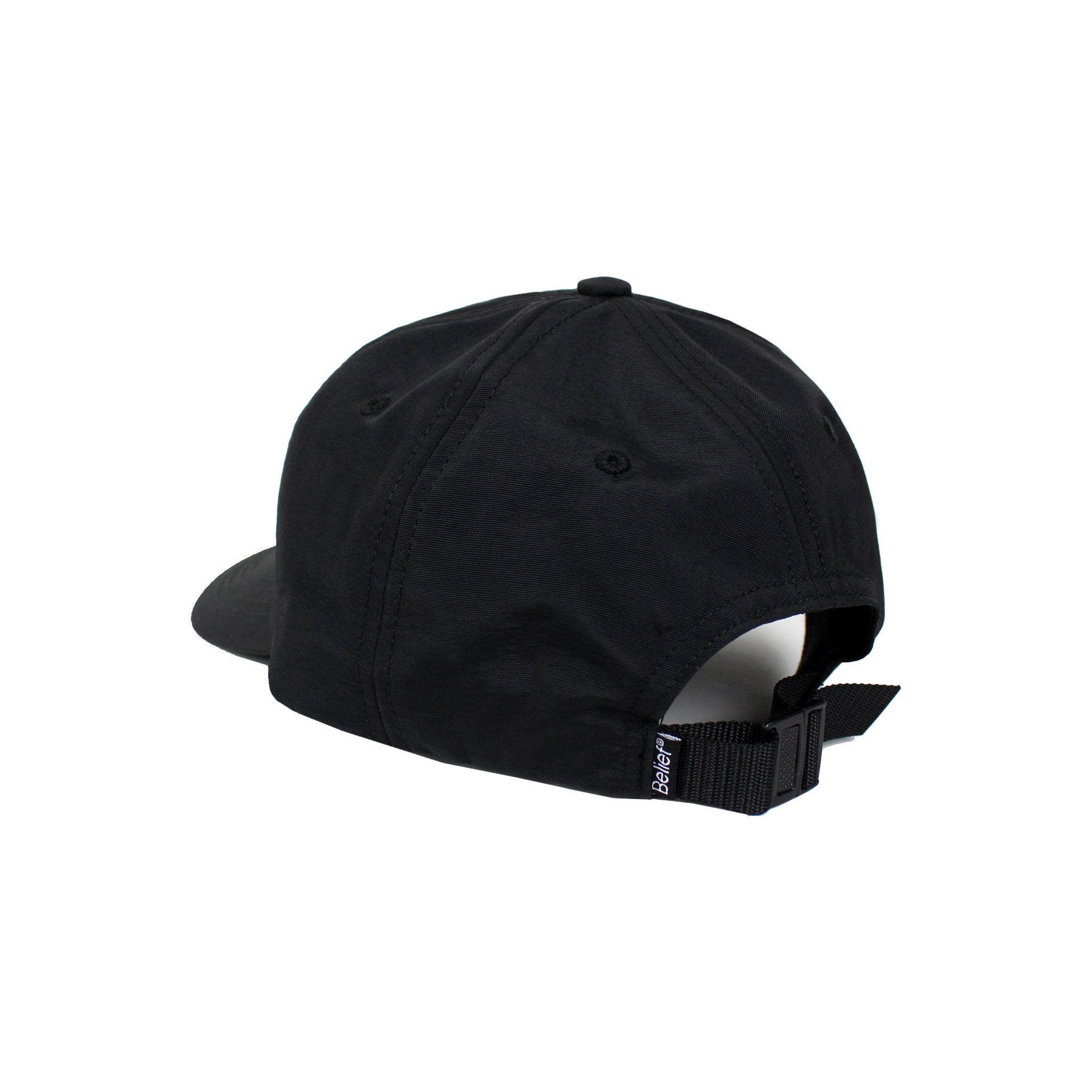Belief NYC Liberty 6 Panel Black Baseball Cap - Stylish Adjustable Dad Hat for Men & Women - Perfect for Outdoor Sports, Streetwear Fashion and Daily Wear