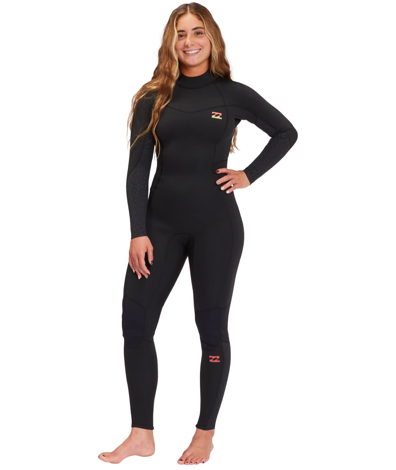 Billibong Women's 403 Synergy Back Zip Full Wetsuit - 3/2mm Neoprene Surfing Swimsuit for Cold Water Surfing, Diving & Water Sports