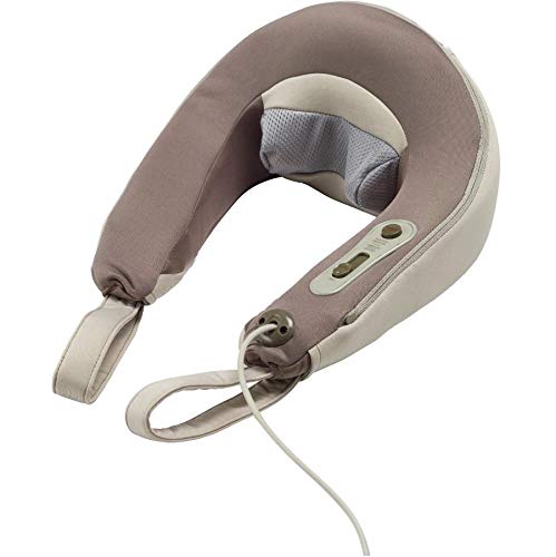 Shiatsu & Vibration Electric Neck Massager for Pain Relief - Portable Deep Tissue Kneading Shoulder Back Massage - Home Office Car Travel Use