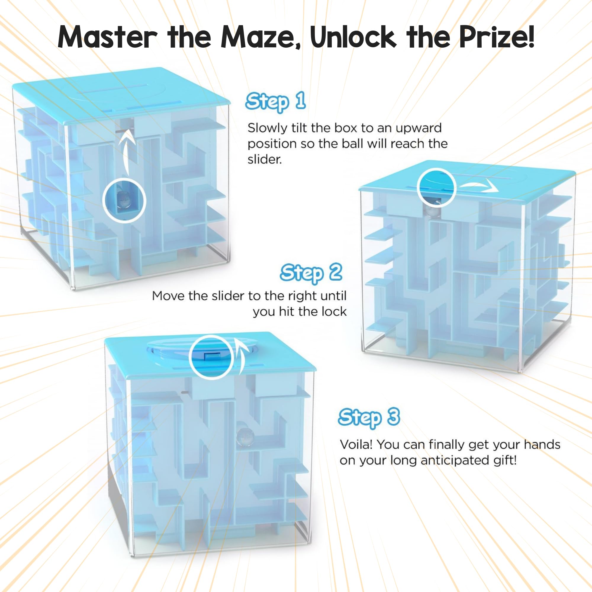 Money Gift Box Puzzle - Fun & Challenging Mystery Cash Box for Adults & Kids, Well-Crafted Money Maze Puzzle Gift Box for Birthdays & Parties | Perfect for Gifting Cash in Creative Way at Celebrations & Special Occasions