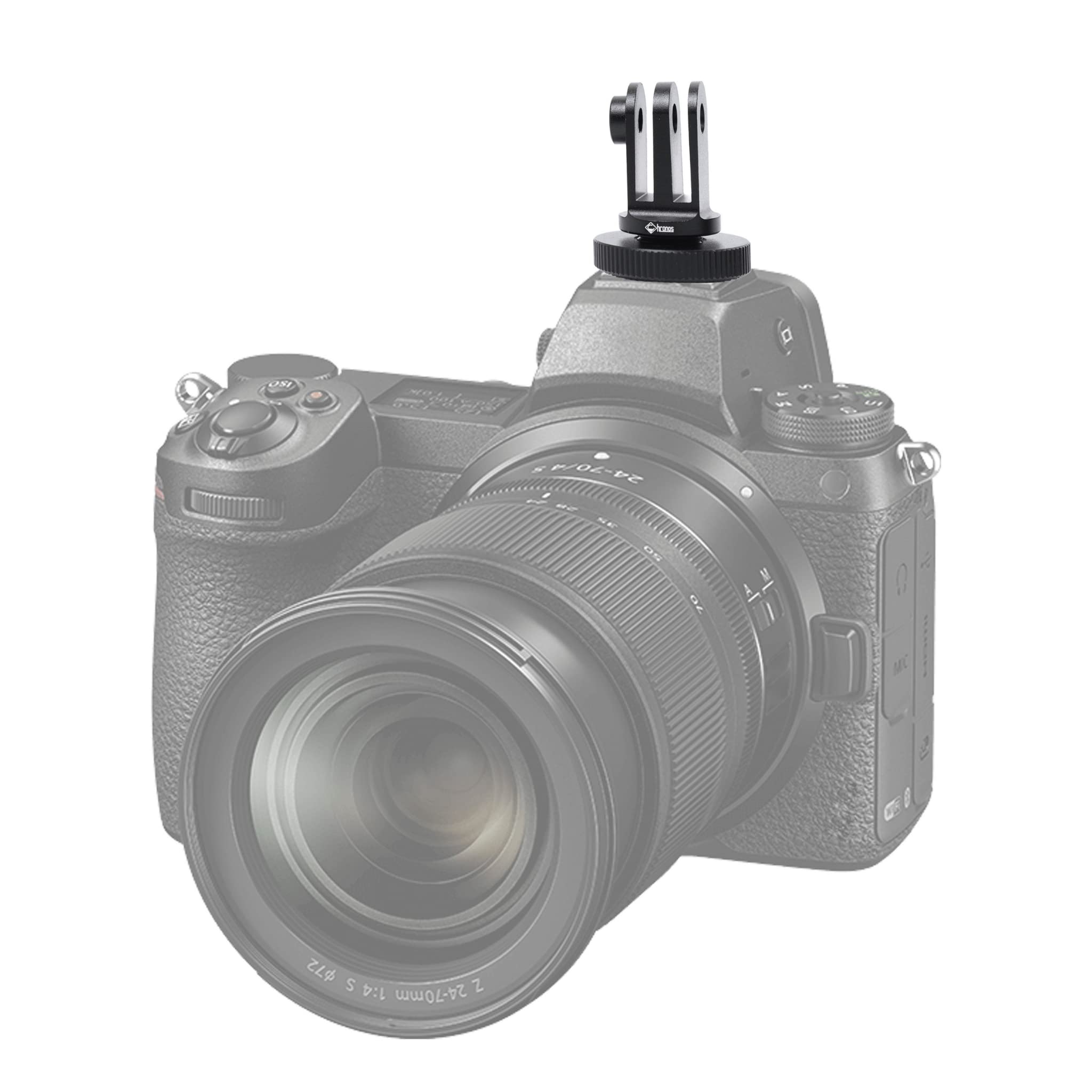 Chronos Aluminum Alloy CNC Tripod Mount Adapter - Hot Shoe to DSLR Camera Flash & GoPro Mount with Thumbscrew - Compatible with GoPro Hero 10/9/8/7/6/5/4, Max & DJI Osmo Action - Perfect for Vlogging, Photography & Action Camera Accessories