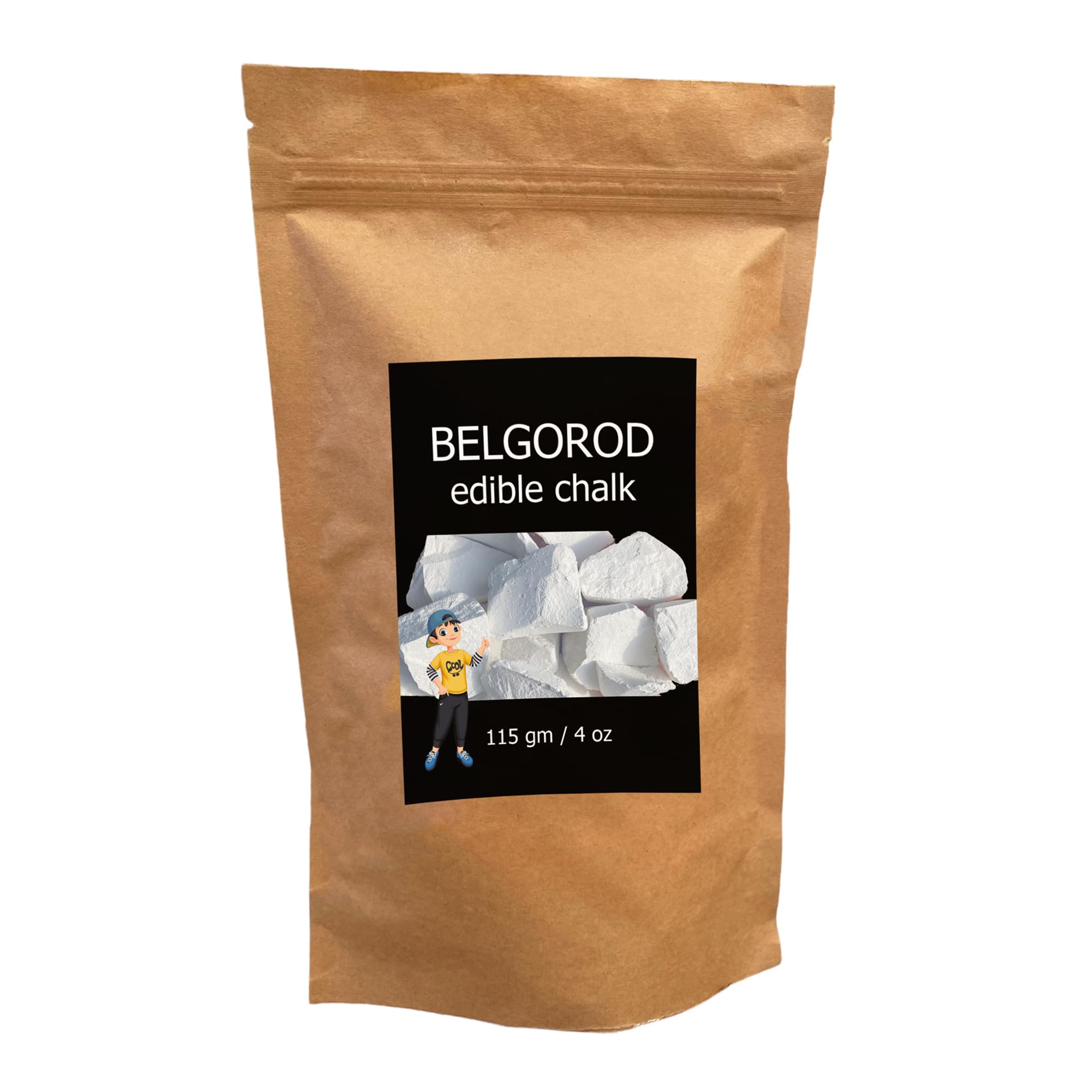 Belgorod Edible Chalk – Natural Chalk Chunks for Pica Cravings, ASMR & Calcium Supplement – Hand-Picked, Pure, Additive-Free – 4oz (115g) – Perfect for Stress Relief, Pregnancy Cravings & Sensory Play