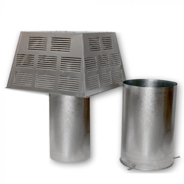 High-Quality Pre-Painted Black Square Top Termination with Slip Section - STL 12DMP for Roofing and Construction Projects