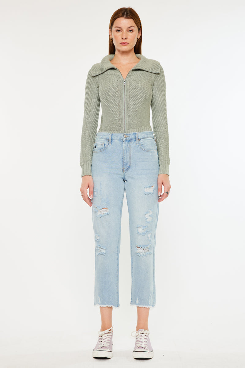 Sierra High Rise Straight Leg Jeans for Women - Comfortable & Stylish Denim Pants for Everyday Wear | Perfect for Casual Outfits, Work & Weekend Looks