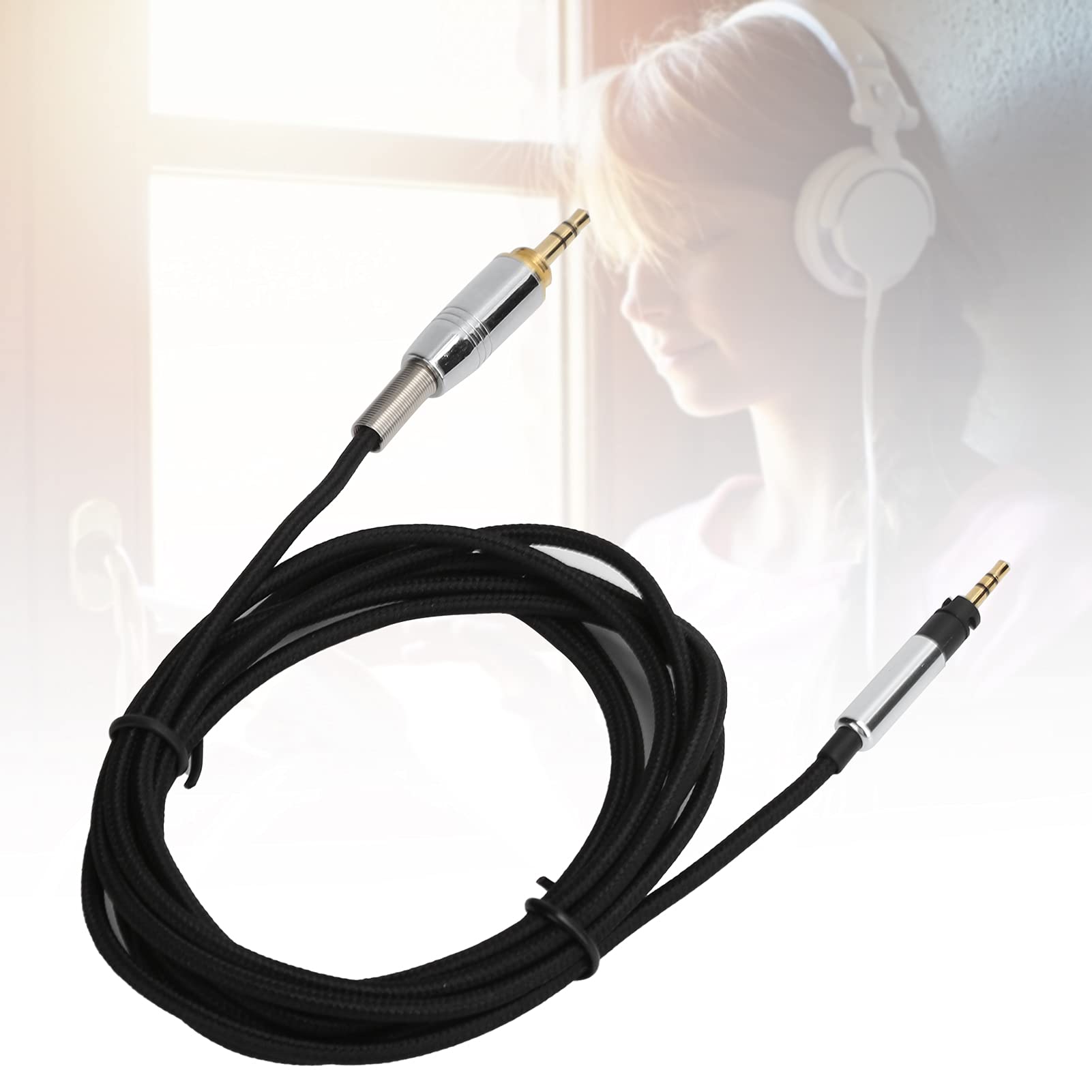 Vbestlife Transparent Shiny Headphone Cable - High-Quality Audio Replacement Cord for Electrical Devices | Perfect for Music, Gaming & Podcast Listening at Home or On-The-Go