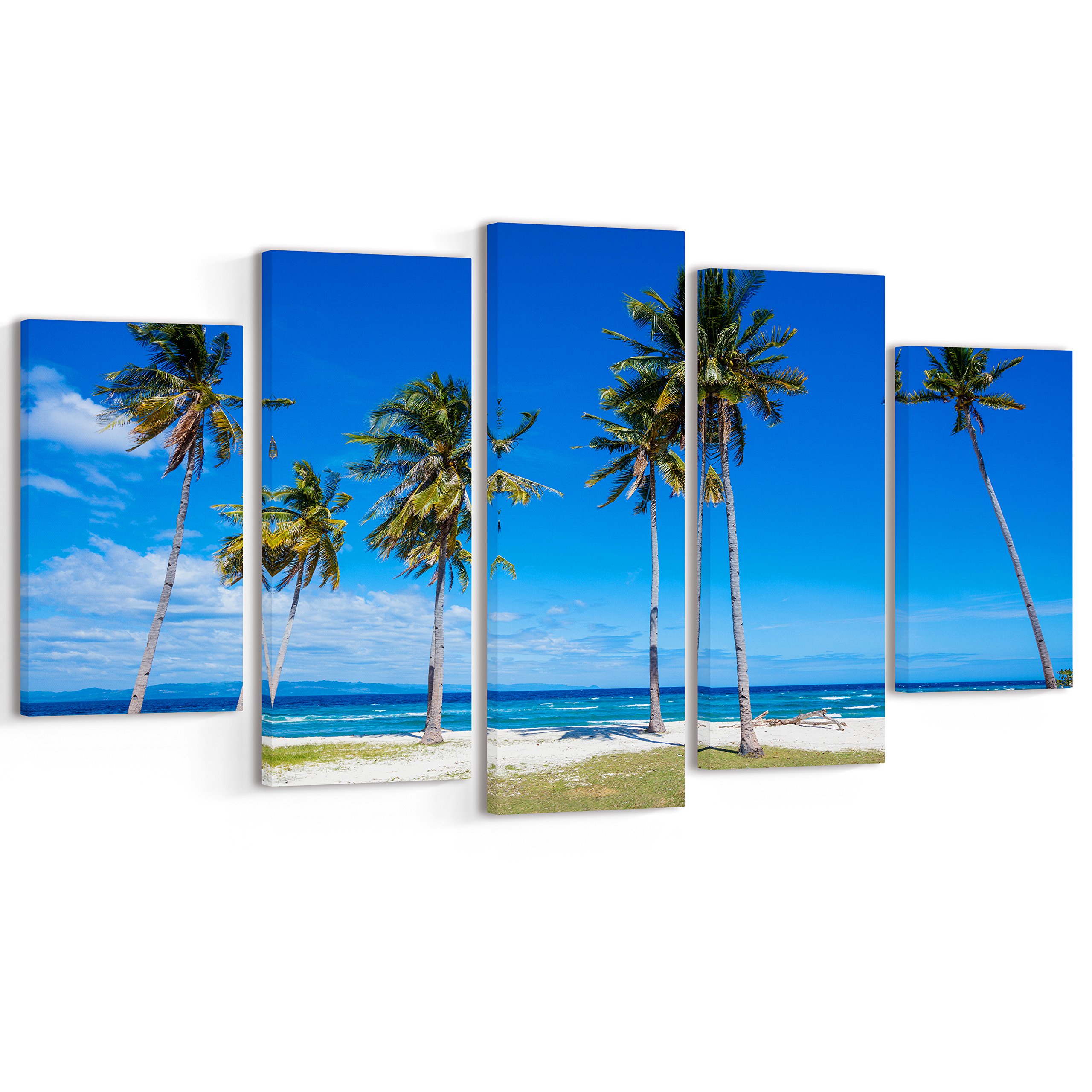 Designart Vibrant Tropical Beach Seascape Extra Large Canvas Wall Art - Perfect for Living Room, Bedroom & Coastal Home Decor