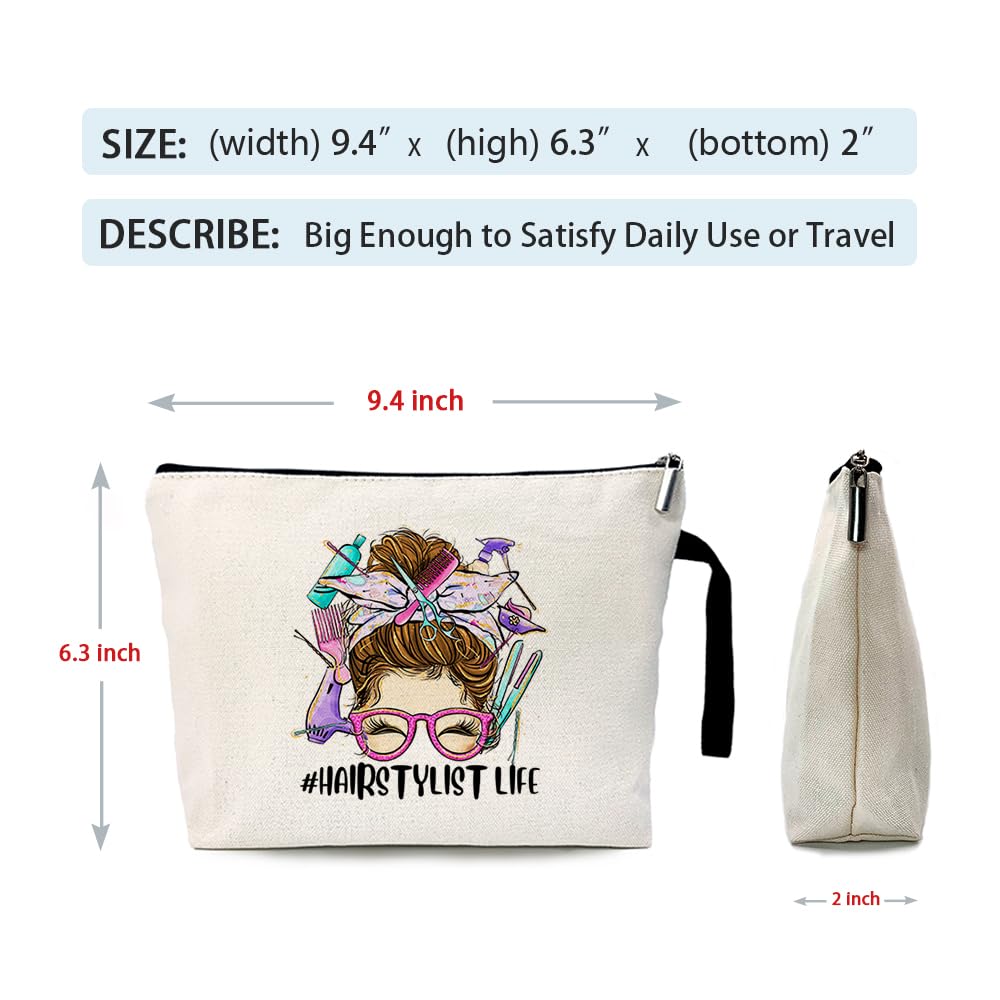 ZHANTUONE Professional Hairstylist Cosmetic Bag - Perfect Hairdresser Gift for Graduation, Birthday & Appreciation - Durable Toiletry Organizer for Salon Stylists, Travel & Everyday Use