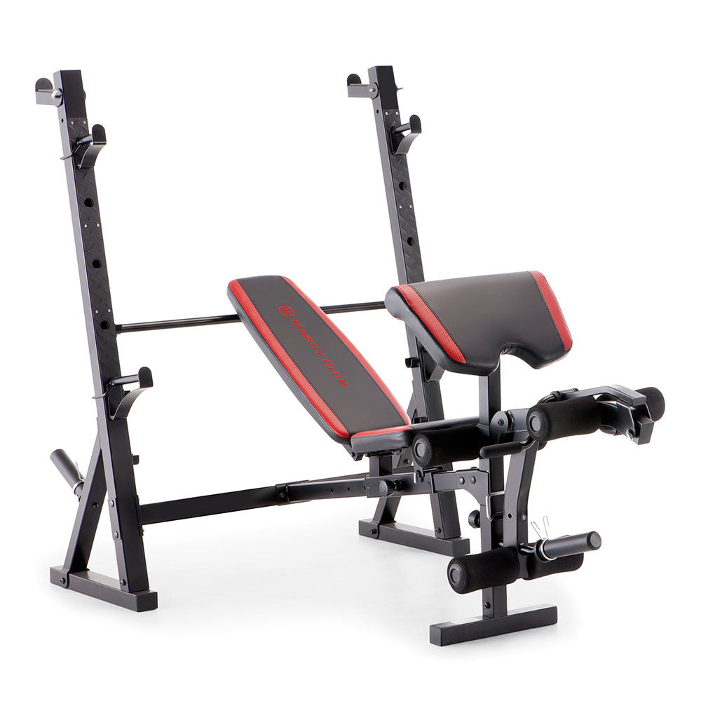 Marcy Deluxe Olympic Weight Lifting Bench MKB-957 - Adjustable Strength Training Bench for Home Gym Workouts | Perfect for Weightlifting, Bodybuilding & Fitness Training