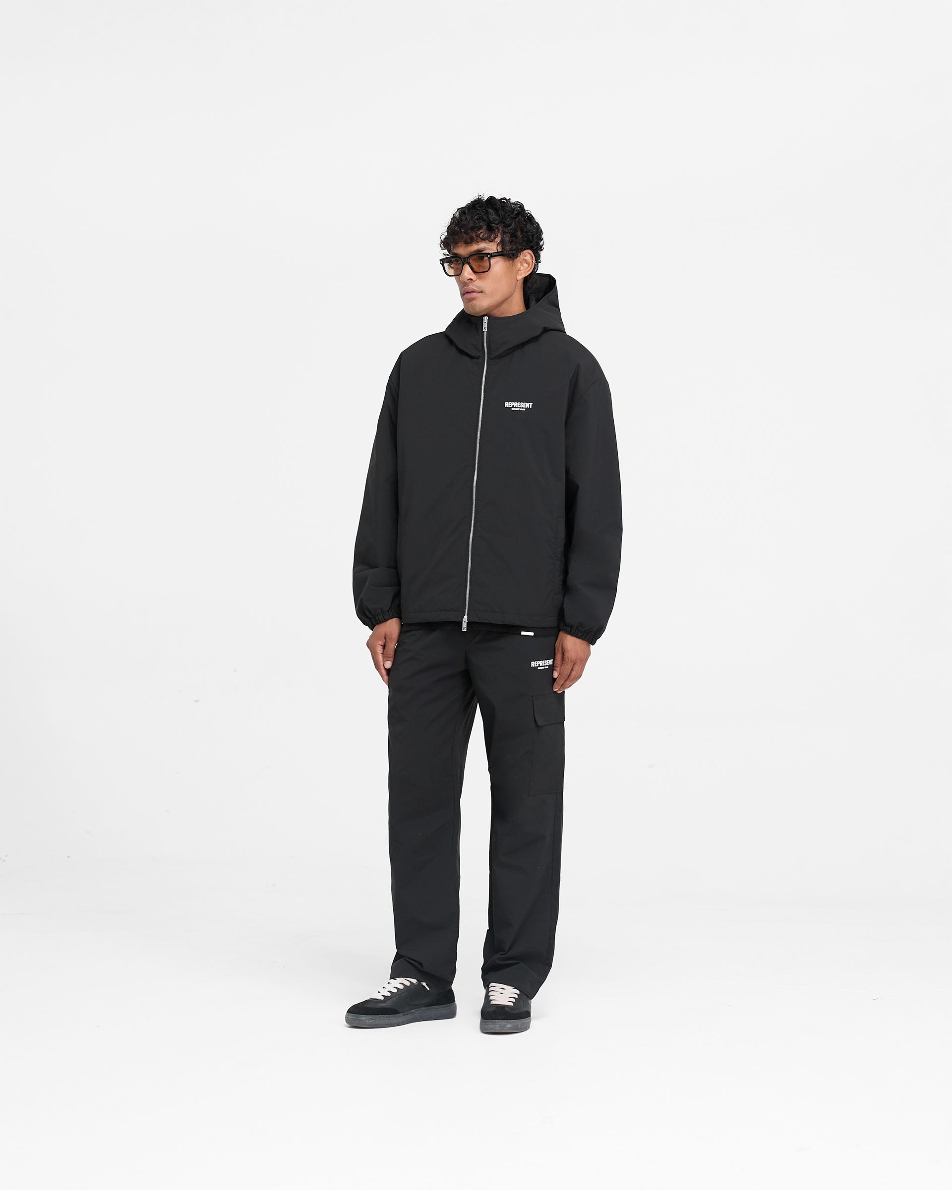Represent Owners Club Hooded Coach Jacket - Black | Streetwear Fashion for Men | Perfect for Casual Outfits & Urban Style