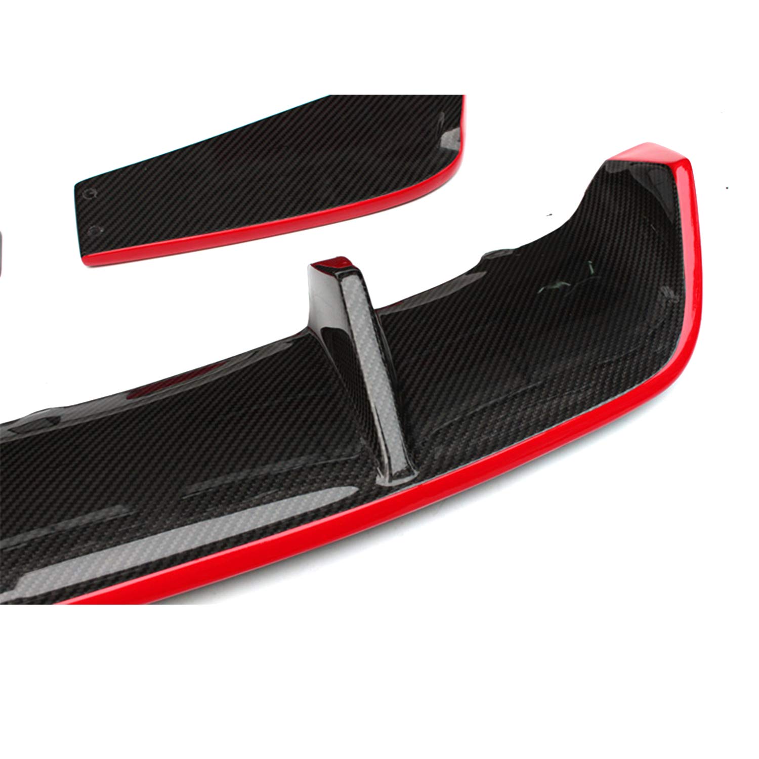 Carbon Fiber Rear Diffuser Lip Spoiler for Mercedes Benz CLA Class W117 & CLA45 AMG (2013-2016) - Red Line Trim, Sporty Upgrade for Enhanced Aerodynamics & Styling - Perfect for Car Enthusiasts & Track Day Performance
