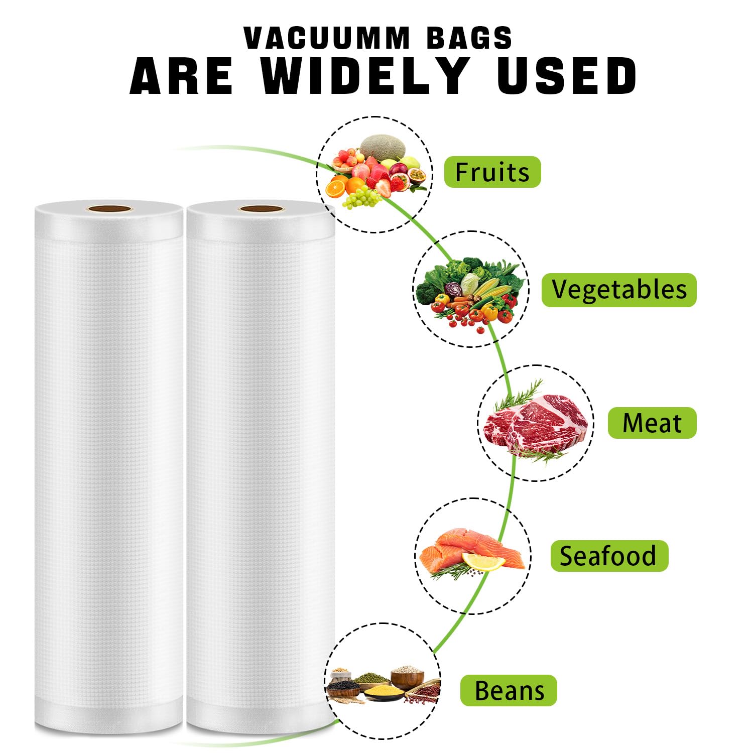 Premium Vacuum Sealer Bags Rolls 11