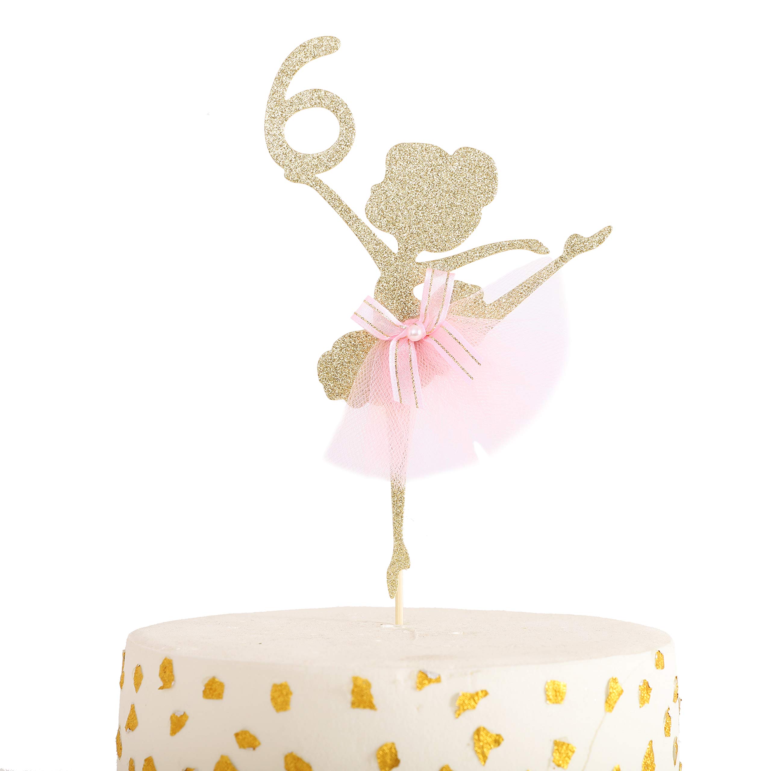 Ballet Cake Topper for Girls Age 6-9 | Ballerina Birthday Cake Decorations | Ballet Birthday Party Supplies | Dancing Princess Cake Topper | Perfect for Birthday Cakes, Cupcakes & Party Desserts