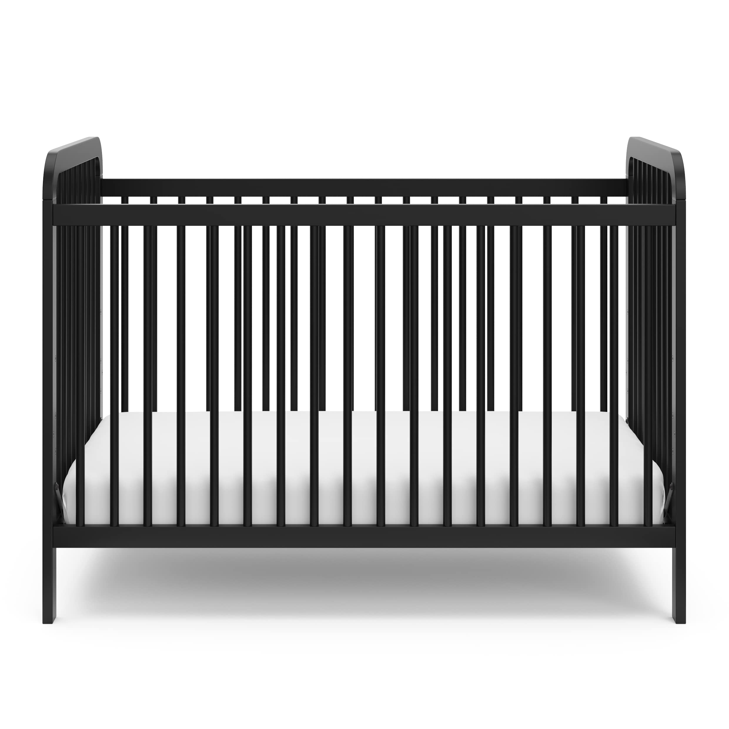 Storkcraft Pasadena 3-in-1 Convertible Baby Crib (Black) – GREENGUARD Gold Certified, Converts to Daybed & Toddler Bed, Fits Standard Full-Size Crib Mattress, Adjustable Height – Perfect for Nursery, Bedroom & Growing Toddlers