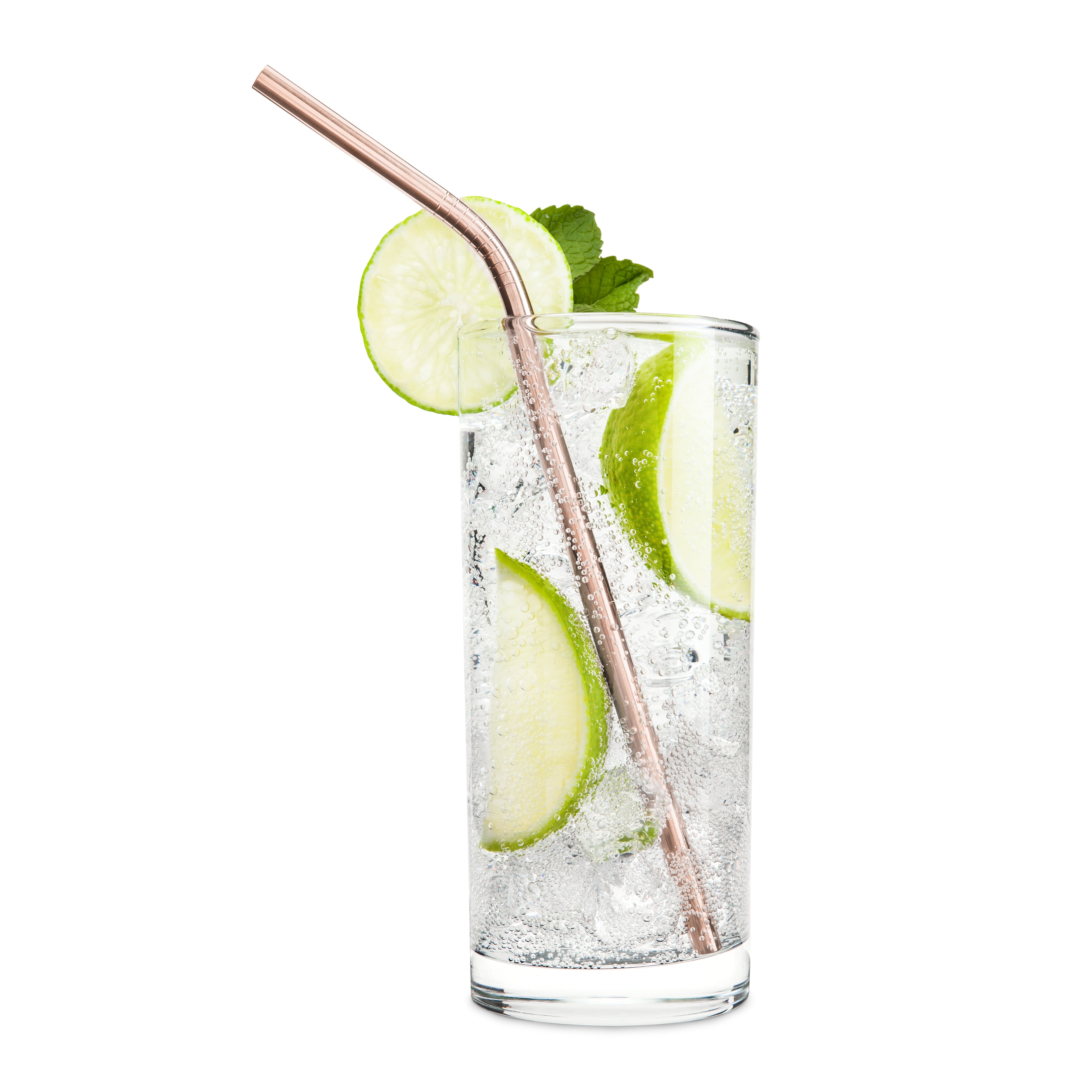 Premium Summit Cocktail Straws Set of 4 - Reusable Stainless Steel Drinking Straws for Cocktails, Smoothies, Iced Coffee - Perfect for Parties, Bars, and Home Entertaining