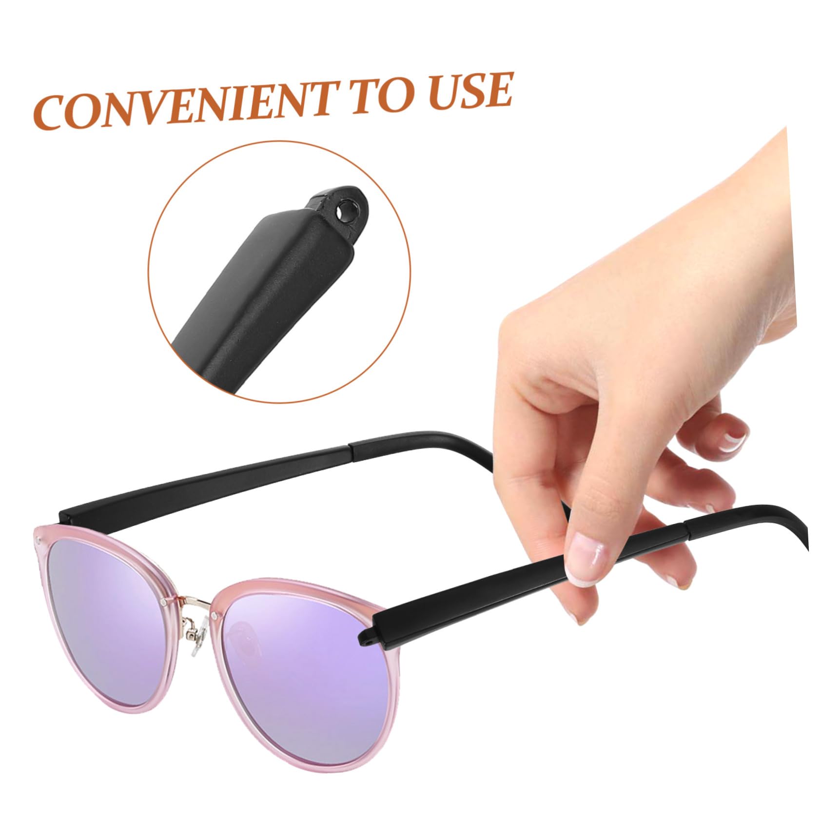 Minkissy 1 Set of Glasses Legs and Feet Holders - Replacement Temple Arms for Eyeglasses & Sunglasses - Durable Frame Repair Kit for Broken Glasses - Perfect for Reading, Driving, and Outdoor Activities