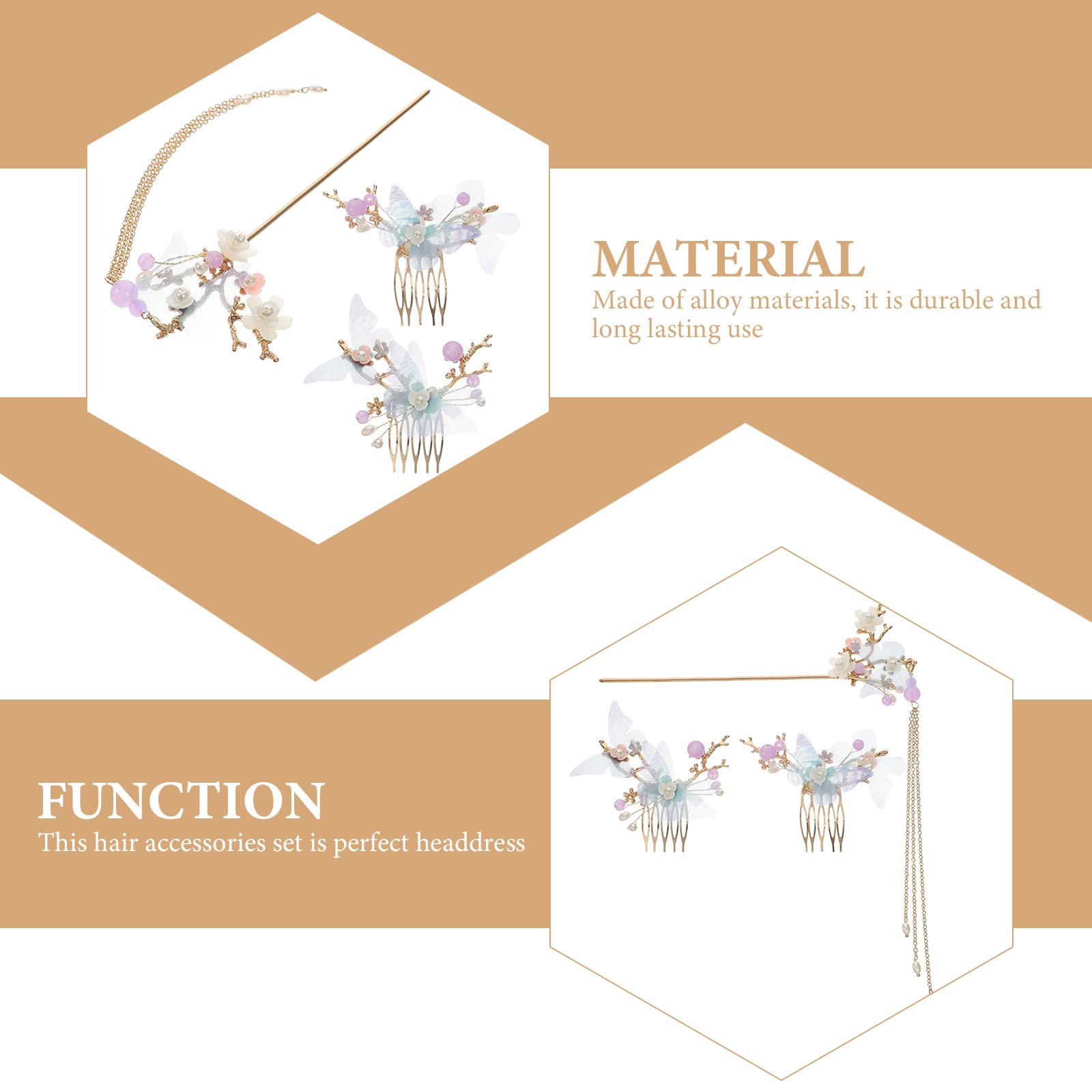 Vintage Rhinestone Pearl Flower Hair Stick - Elegant Chinese Hair Chopsticks with Tassel, Hair Comb & Chignon Pin for Women | Wedding, Party & Special Occasion Hairstyling Accessories