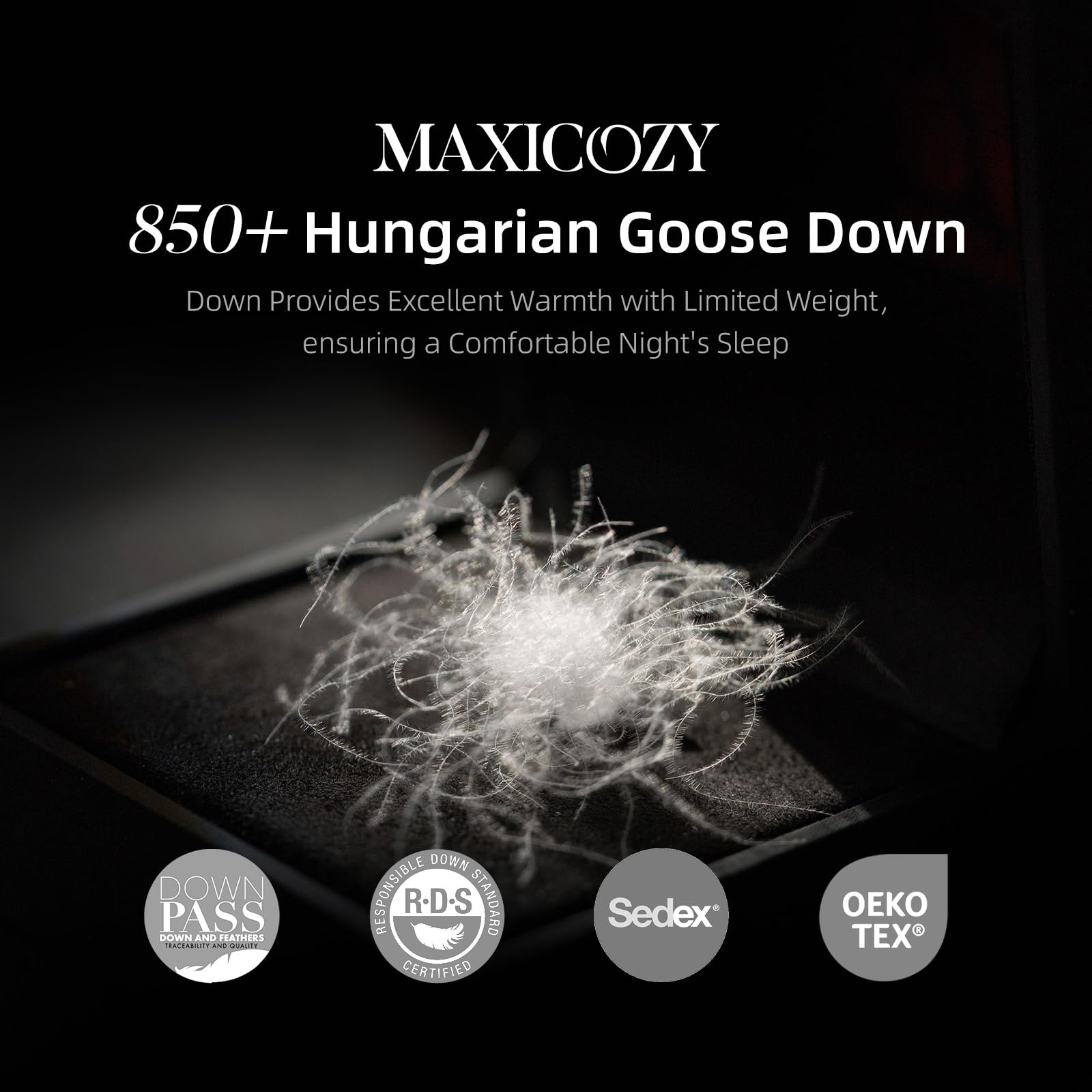 MAXICOZY King Size White Down Alternative Comforter - Ultra Soft All Season Fluffy Duvet Insert (106x90 Inches) - Hotel Quality Bedding for Luxury Bedroom Decor