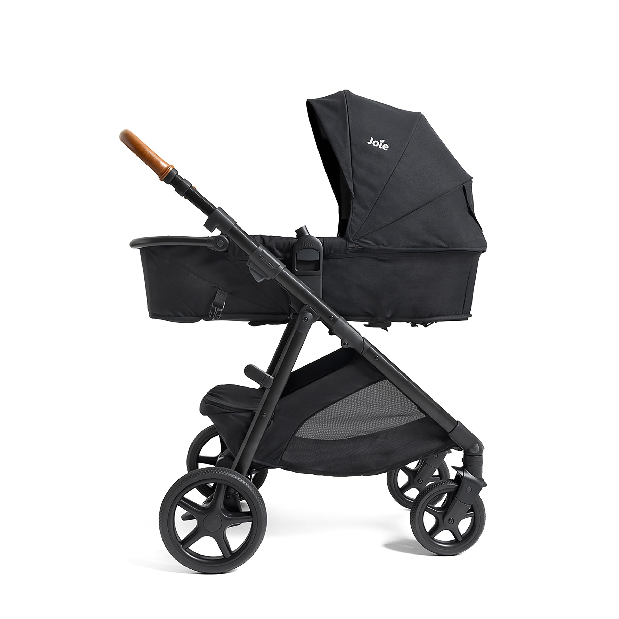 **4-in-1 Convertible Ginger Pramette & Stroller for Newborns & Toddlers – Adjustable Height, All-Wheel Suspension, Extra Storage – Perfect for Travel, Shopping & Daily Walks (Shale)**