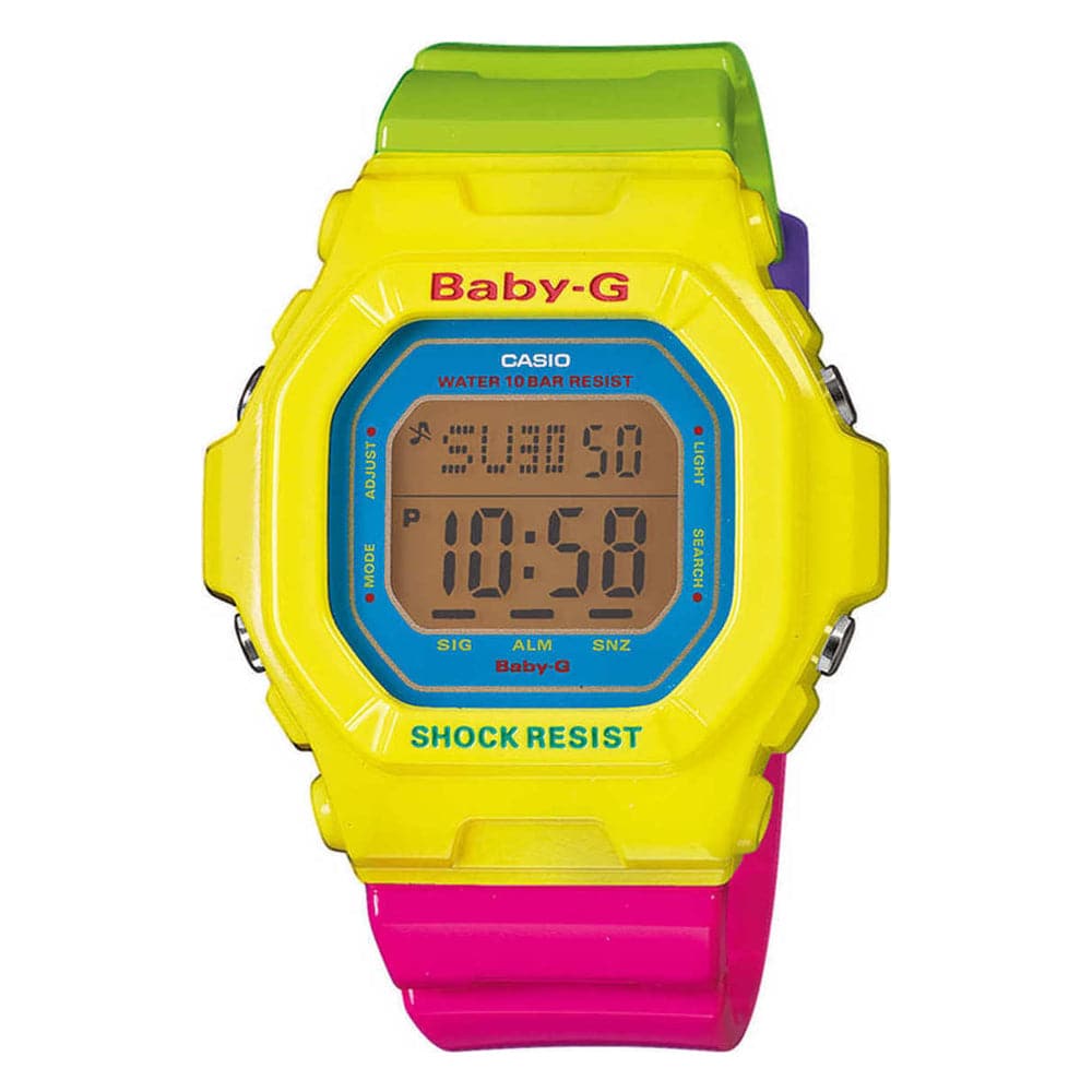 CASIO BABY-G BG-5607-9DR Digital Quartz Rainbow Resin Women's Watch - Waterproof Sports Watch for Running, Swimming & Outdoor Activities