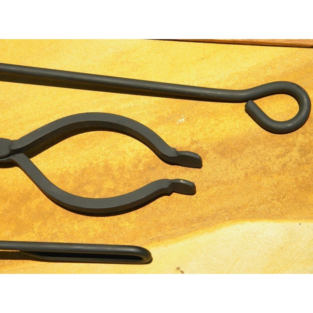 Amish Handcrafted Fire Pit Tools Set - Premium Fireplace Accessories for Outdoor & Indoor Use - Perfect for Camping, Backyard, Patio, and Fireplace