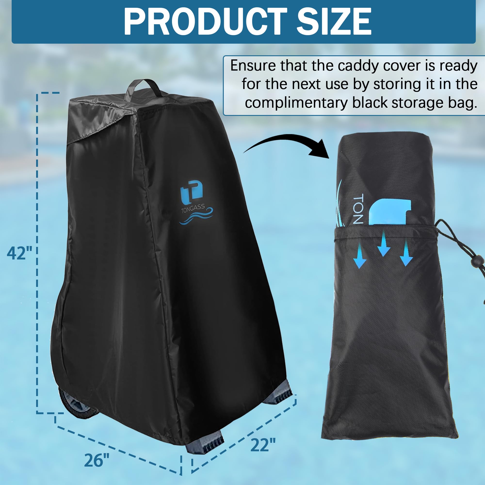 TonGass Swimming Pool Cleaner Cover - Exact Replacement for Maytronics 9991794-R1, Compatible with Dolphin Robotic Caddy - Durable Pool Accessory for Easy Storage & Protection