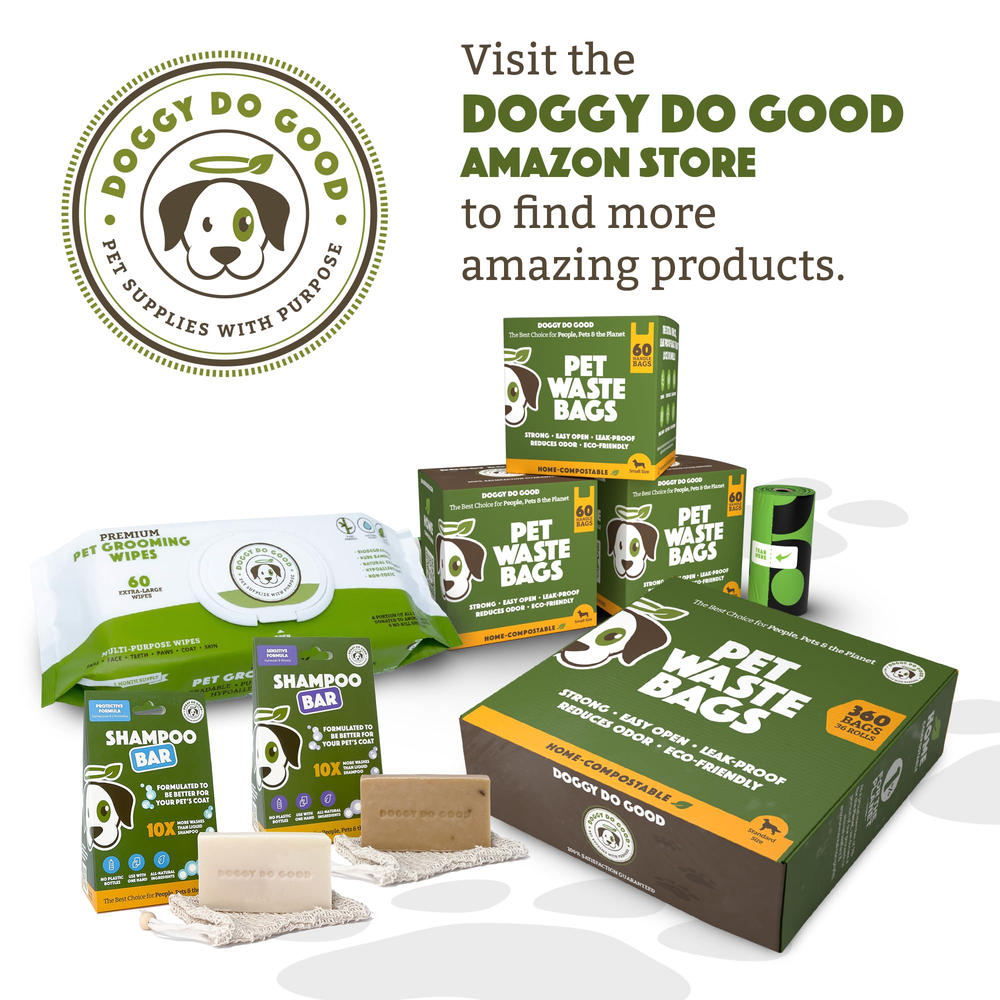 Eco-Friendly Dog Poop Bags - USDA Certified Biodegradable, Unscented, Leak-Proof & Extra Thick Waste Bags for Dogs | 180 Count Standard Size | Perfect for Daily Walks, Park Visits & Travel with Your Pet