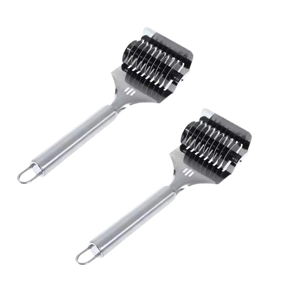 UPKOCH 2-Piece Stainless Steel Noodle Cutter & Lattice Roller Set - Kitchen Multitool for Pasta, Spaghetti & Dough - Perfect for Homemade Noodles, Dumplings & Baking