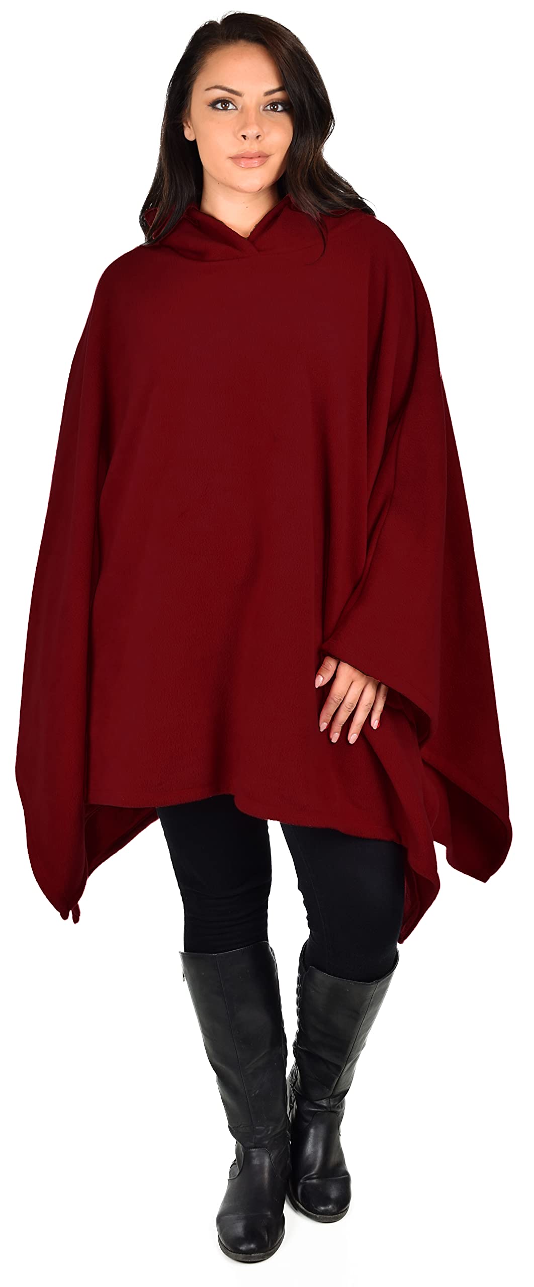 Stylish Women's Poncho Hoodie Sweater - Soft Fleece Cover Up for Cold Weather | Cozy Winter Fashion, Outdoor Activities & Lounge Wear