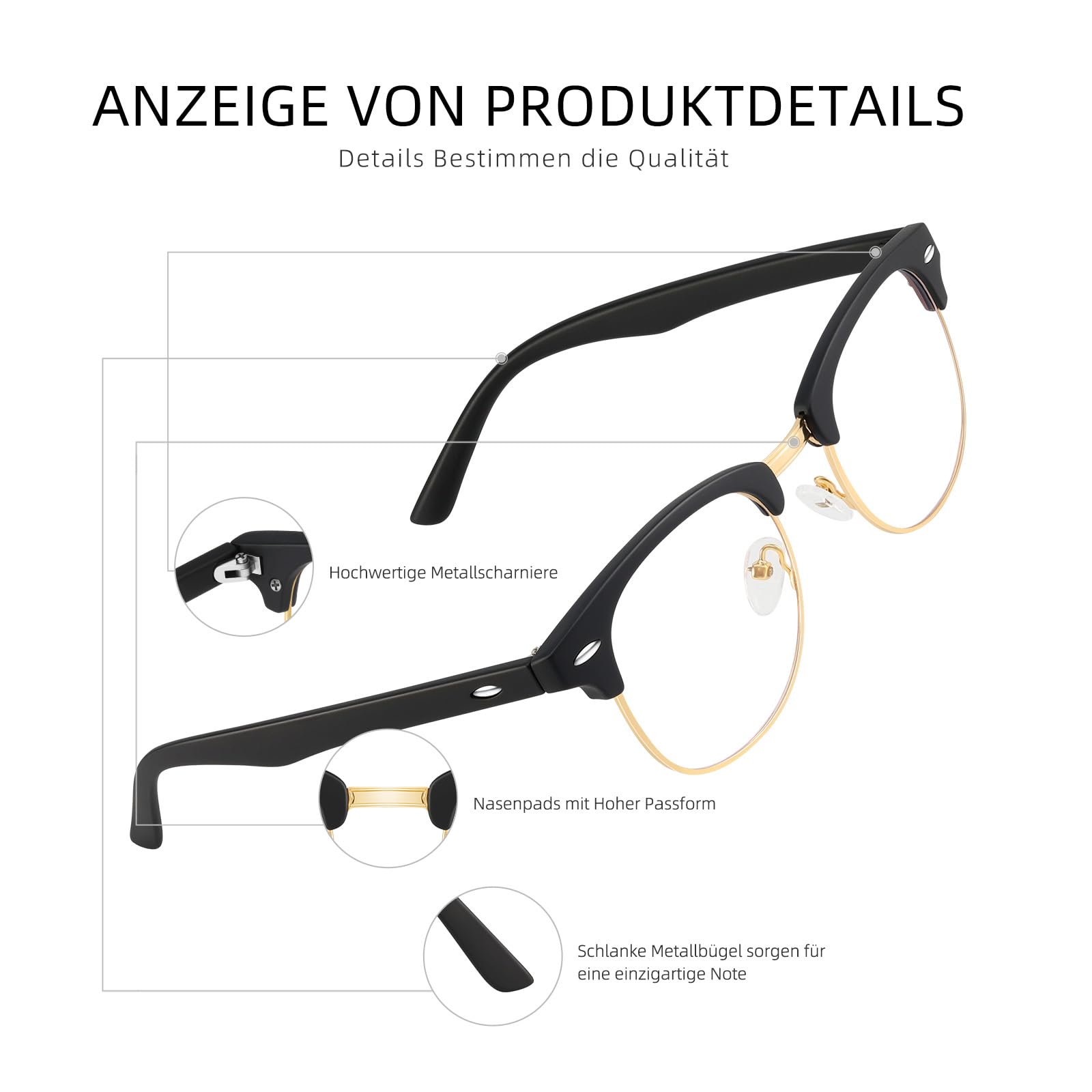 Occhsouo Blue Light Blocking Glasses for Men & Women - Anti Blue Light Computer Glasses, Screen Protector for TV Work Gaming & Reading - Reduce Eye Strain & Improve Sleep