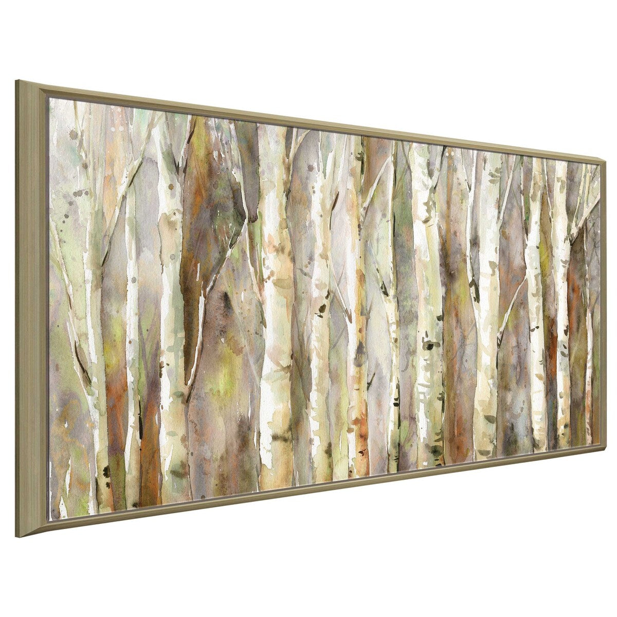 Birch Path by Carol Robinson - Stunning Floating Canvas Wall Art for Living Room, Bedroom & Office Decor - Nature Inspired Landscape Painting