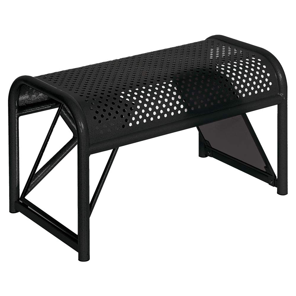 Black Steel Shoe Rack with Two Mirrors - 30
