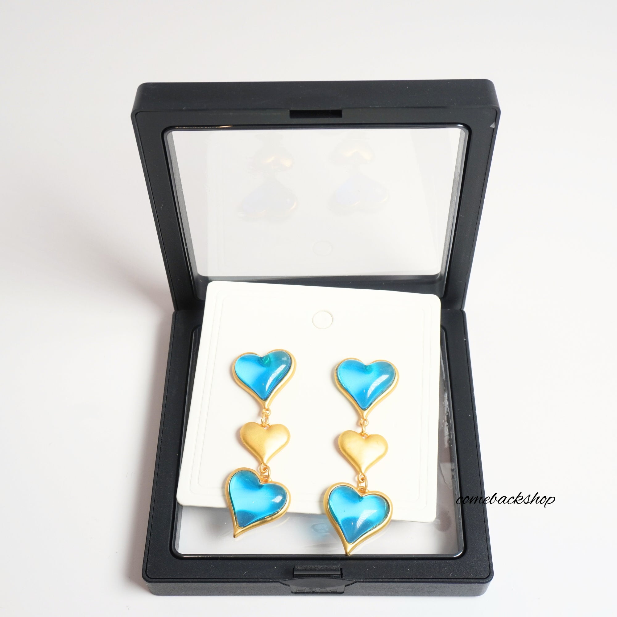 Blue Geometric Teardrop Earrings for Women & Girls – Stylish Statement Jewelry for Parties, Weddings & Everyday Wear