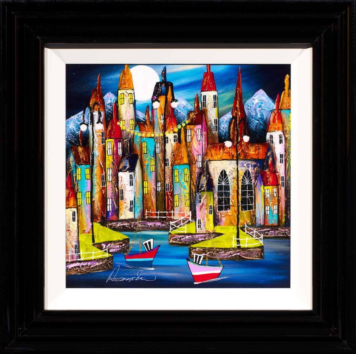 Original 'A Quiet Night' Painting - Handmade Artwork for Home & Office Decor - Perfect for Living Room, Bedroom, or Gift