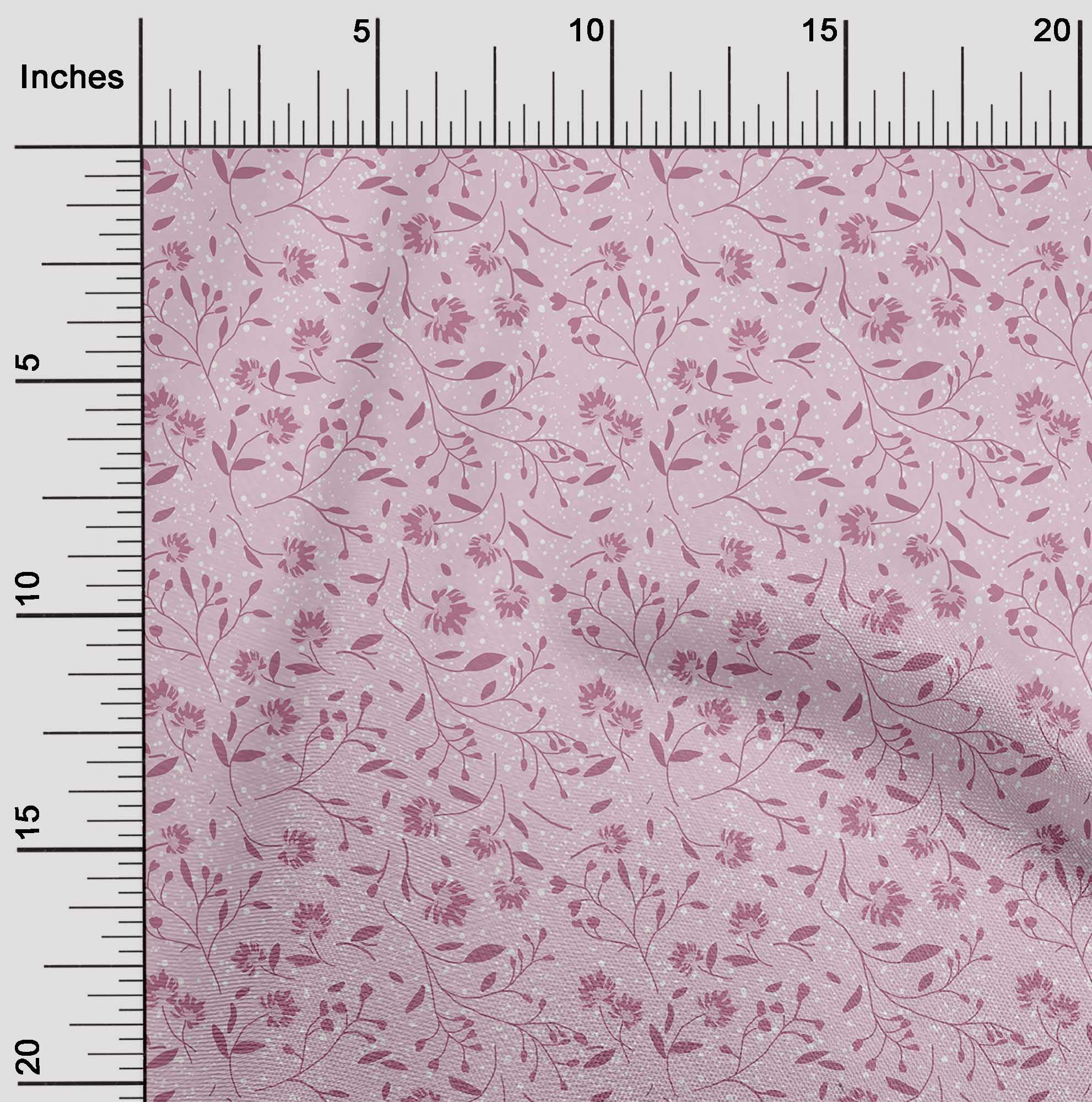 oneOone Rayon Light Pink Floral Print Fabric by The Yard - 56 Inch Wide Soft Draping Material for Dresses, Skirts & DIY Sewing Projects
