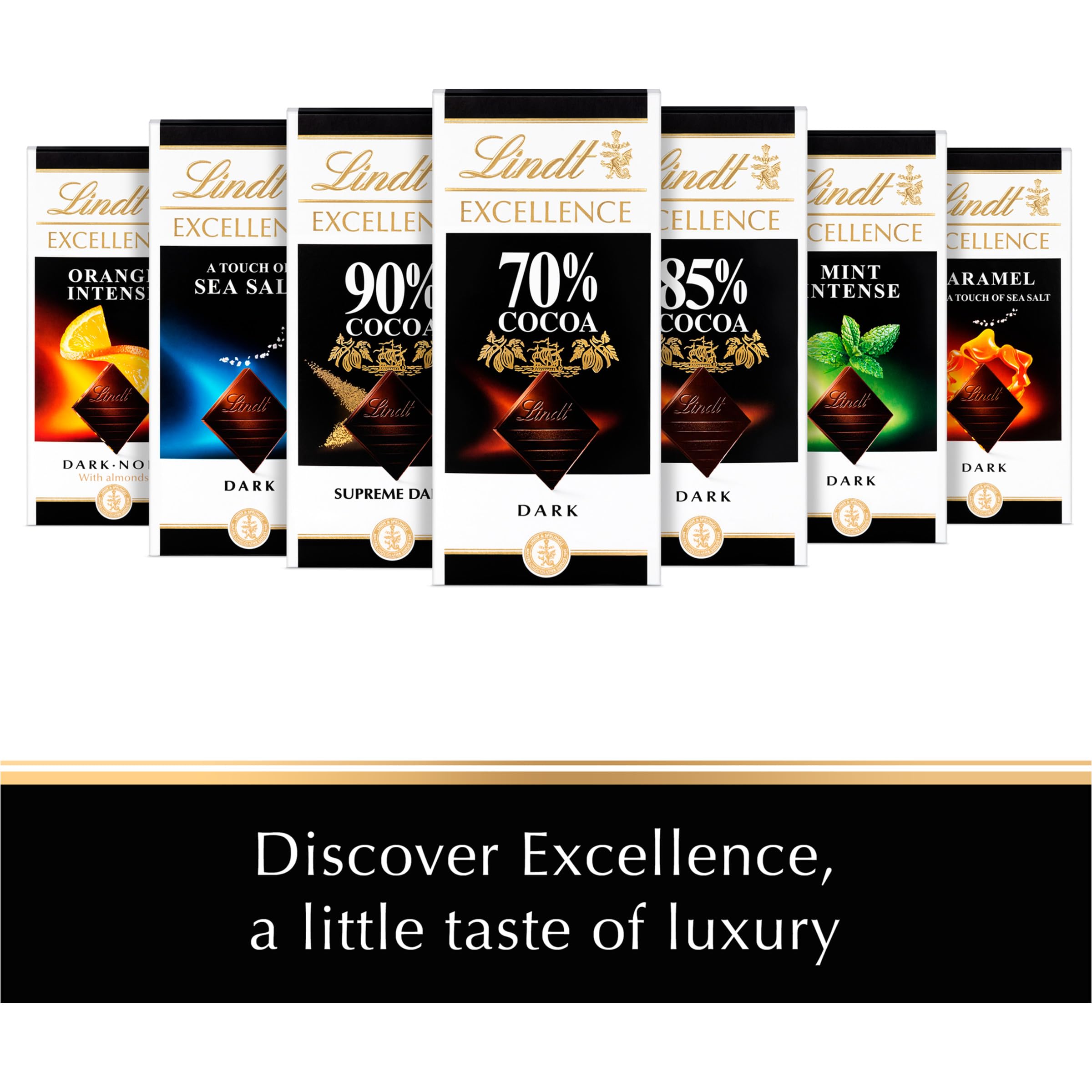 Lindt Excellence Intense Mint Dark Chocolate Bar 100g - Perfect for Gifts, Desserts & Snacking