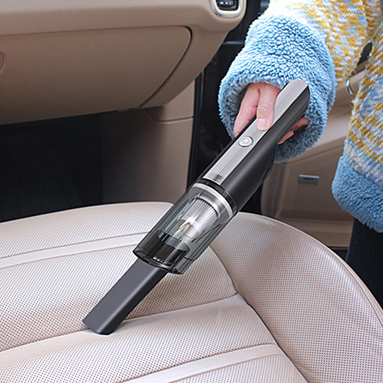 Rechargeable Cordless Car Vacuum Cleaner - Powerful Handheld Wet & Dry Vacuum with Strong Suction for Home, Car, Office - Lightweight & Portable Mini Vacuum Cleaner for Pet Hair, Dust, Crumbs Cleaning
