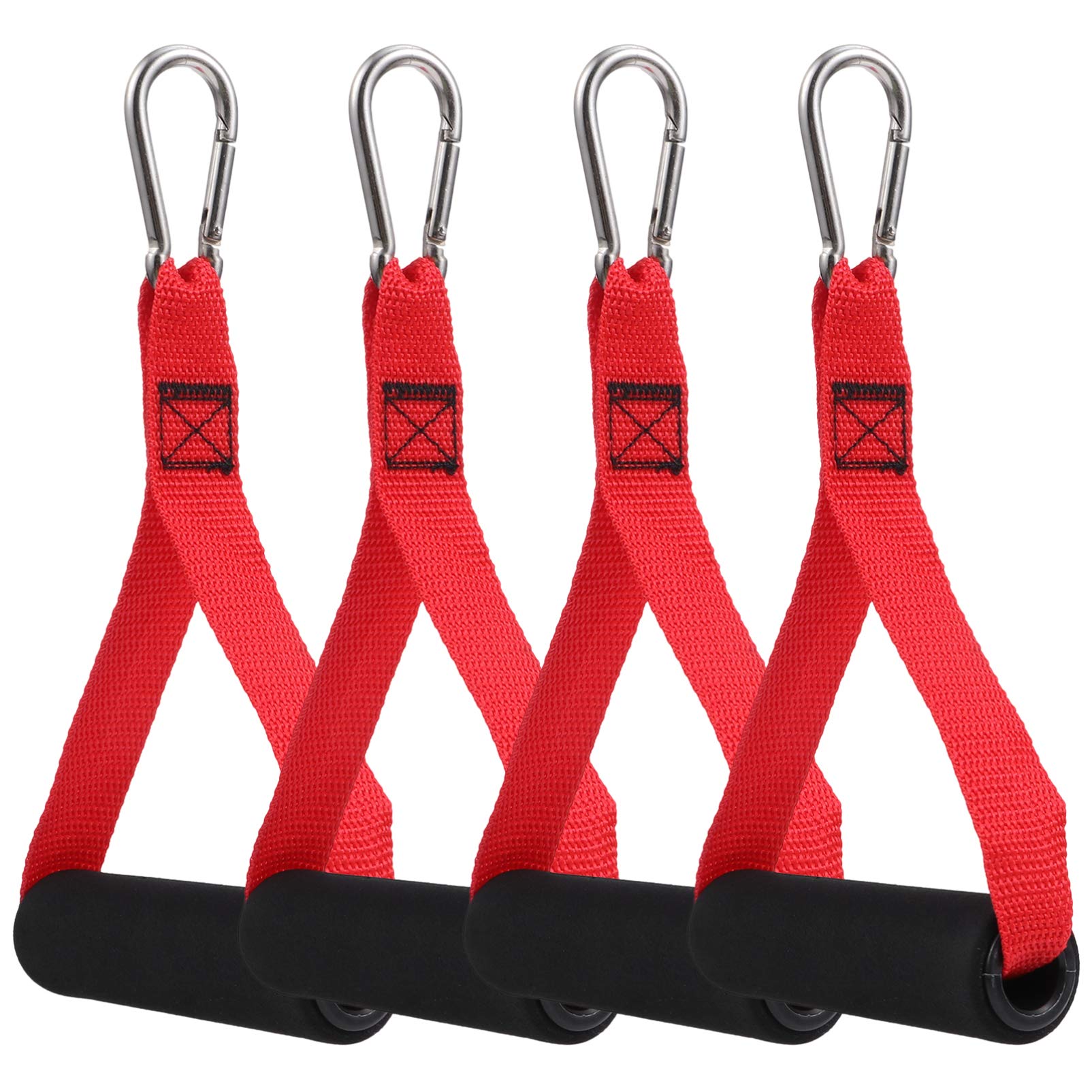 NUOBESTY 4-Piece Heavy Duty Resistance Band Handles with Exercise Grip - Perfect for Home Gym, Strength Training, Cable Machine Workouts & DIY Fitness Equipment Accessories