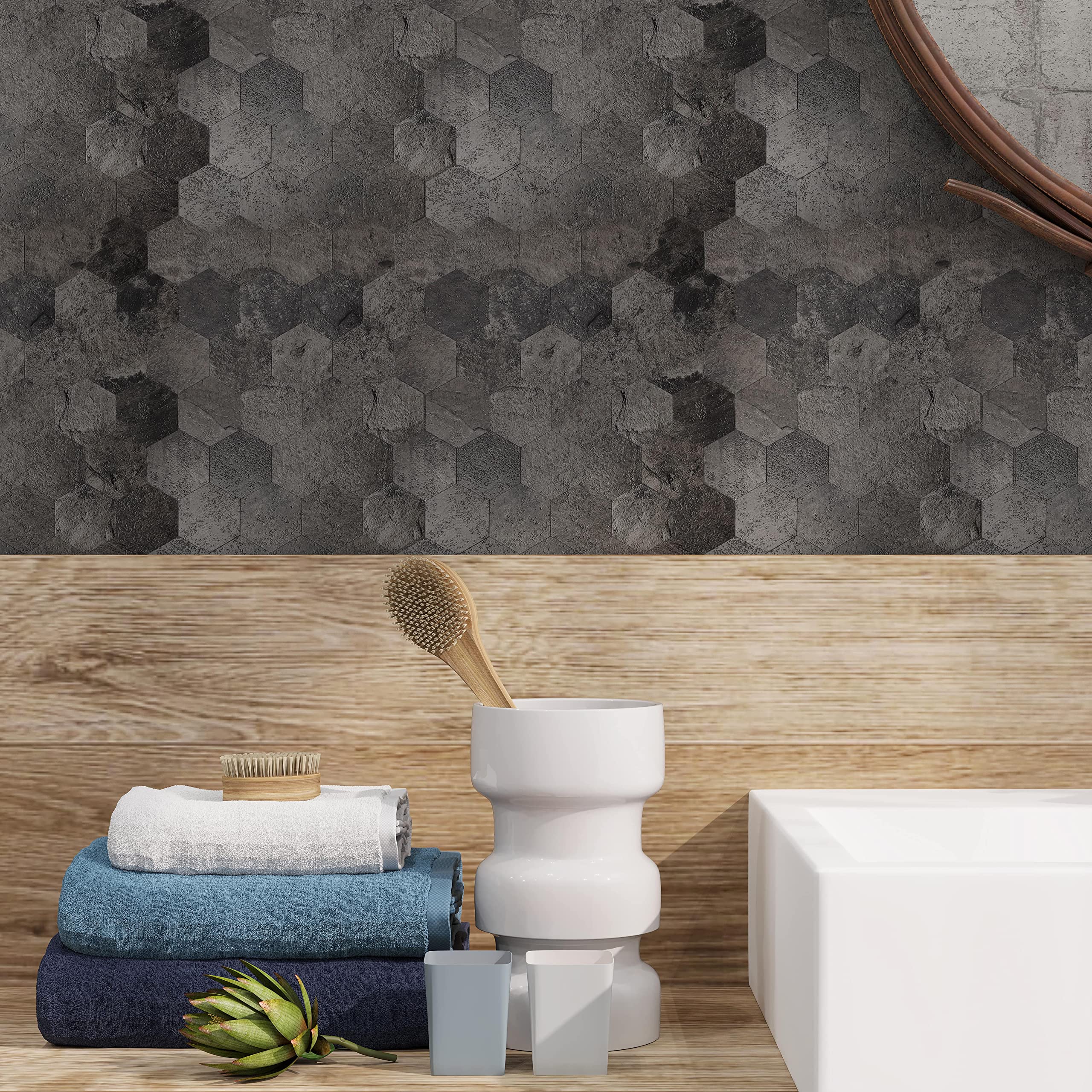 Hexagon Peel & Stick Backsplash Tiles - Easy DIY Kitchen Upgrade