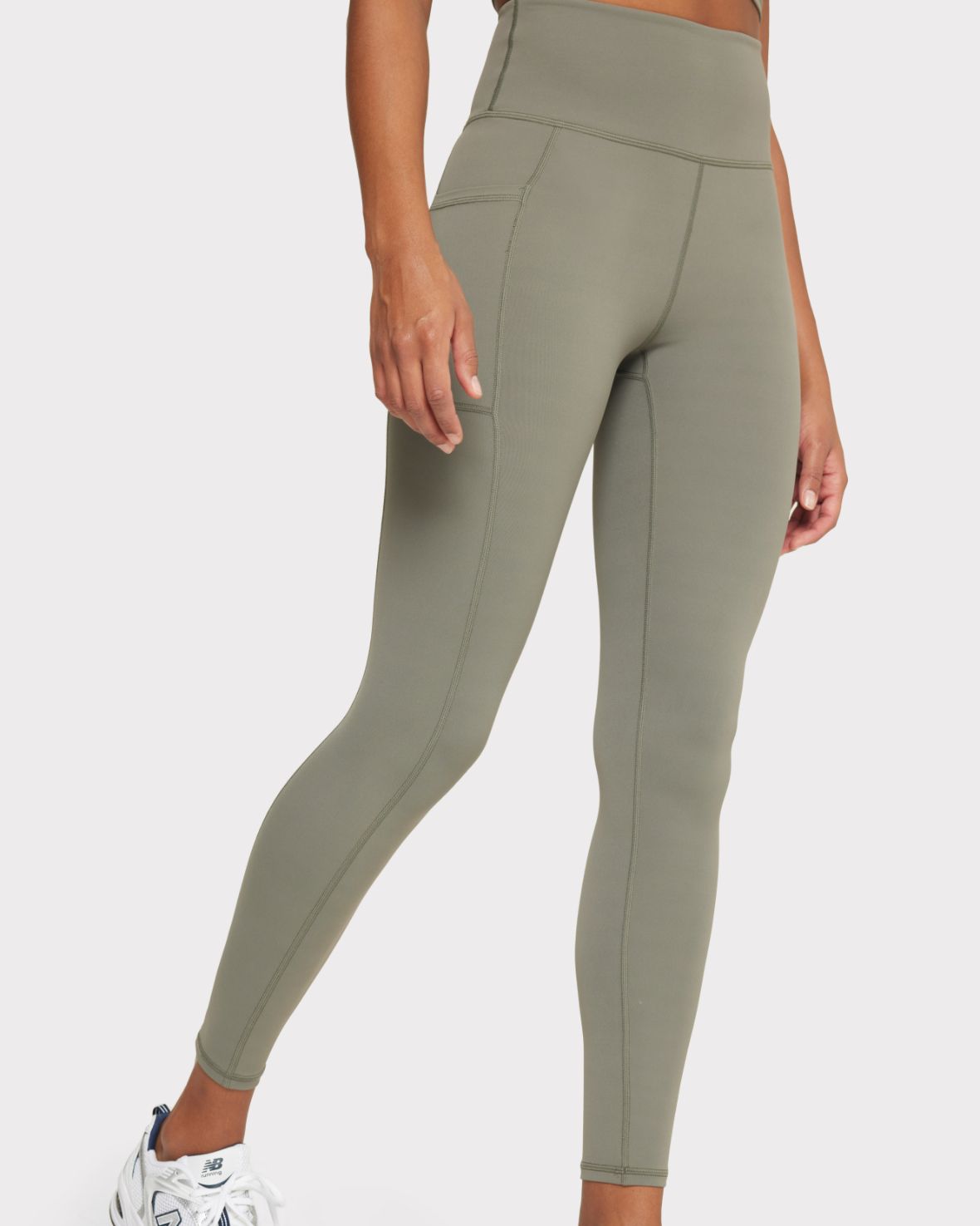 Soft & Stretch High Rise Leggings for Women - Comfortable Sage Green Yoga Pants for Workout, Running, Lounge & Everyday Wear