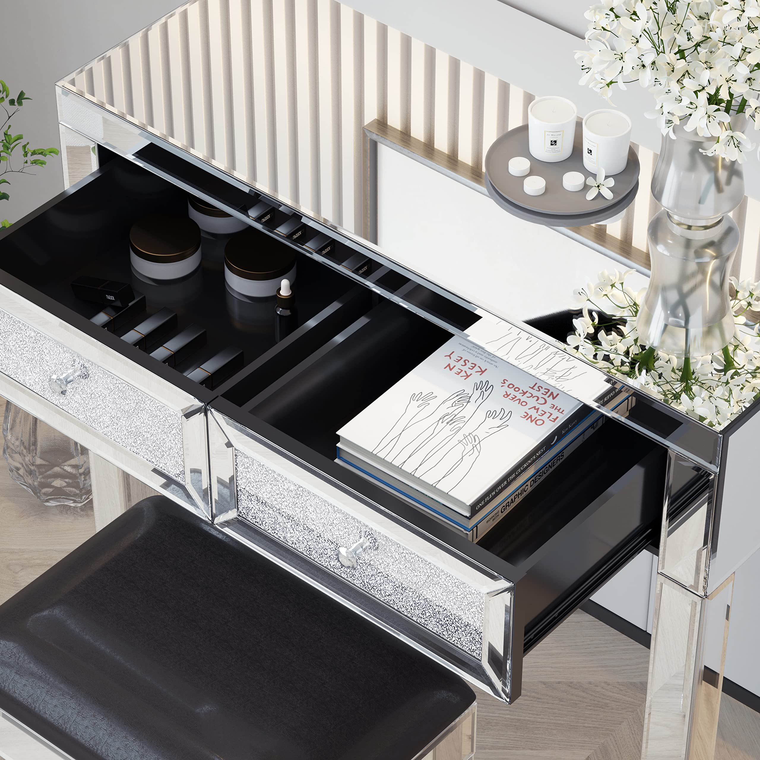 Mirrored Vanity Desk 31.6