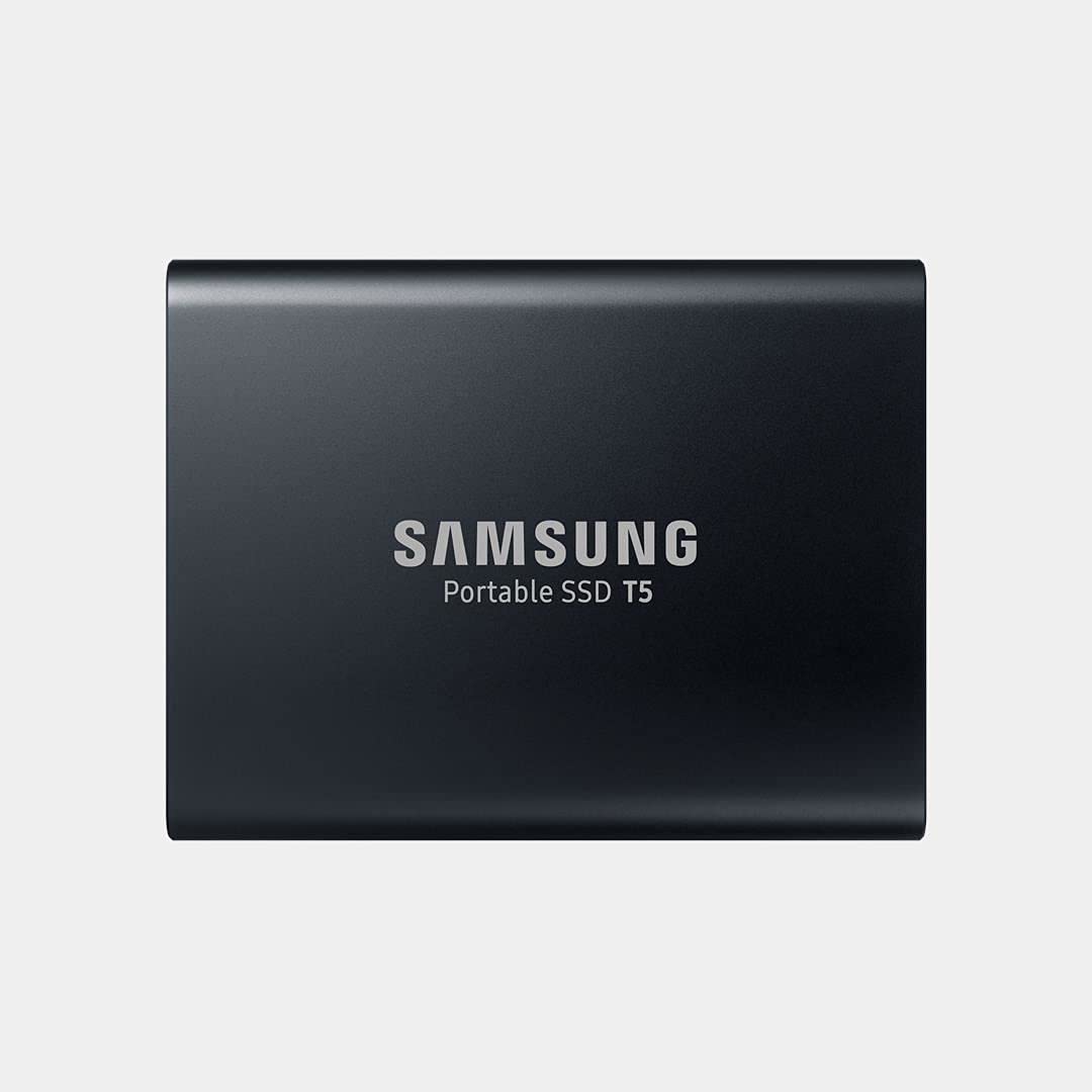 Samsung T5 1TB Portable SSD - High Speed External Solid State Drive, USB 3.1, Compact & Lightweight for Mac, PC, Laptop, Gaming, Photography, Video Editing & Data Storage (Black)