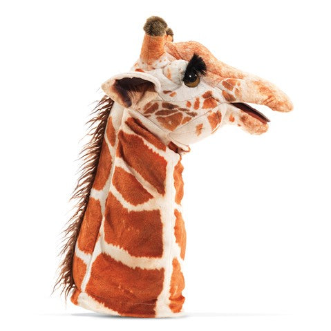 Folkmanis Giraffe Hand Puppet - Realistic Stuffed Animal Puppet for Kids, Storytelling & Educational Play - Perfect for Classroom, Theater & Imaginative Playtime