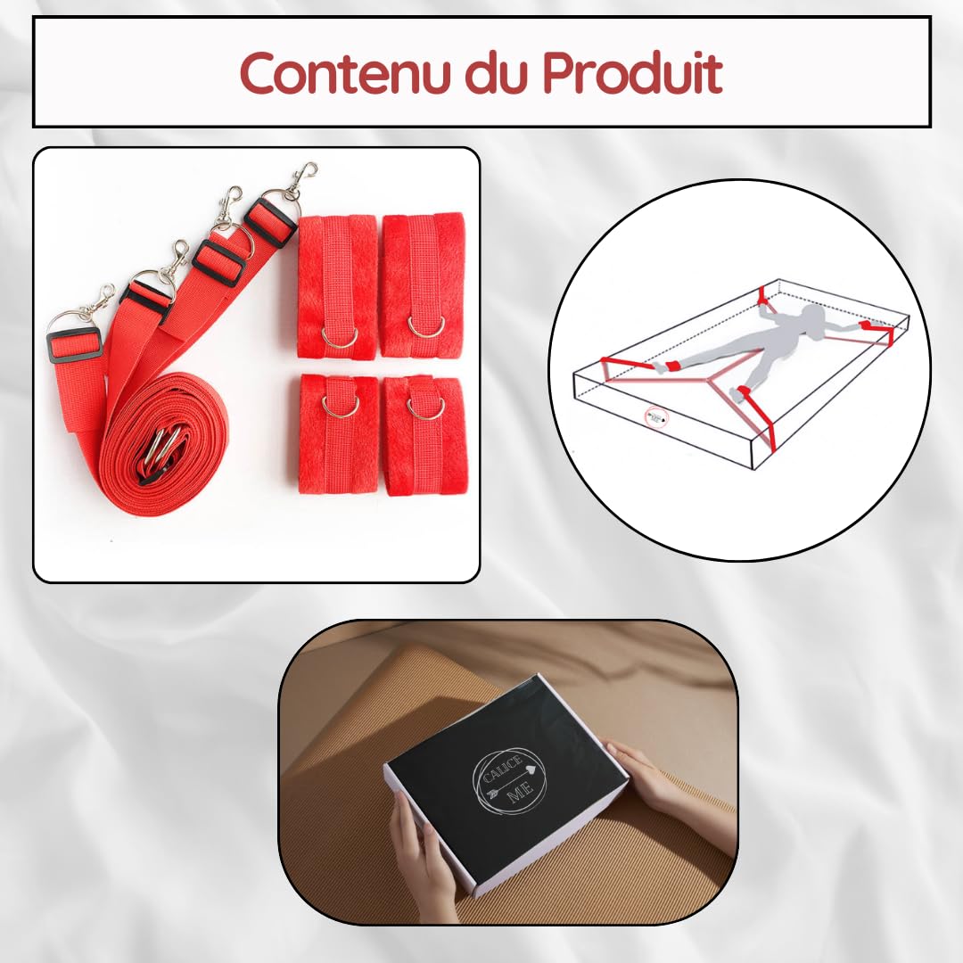 BDSM Bondage Kit - Sexy Handcuffs & Erotic Sex Toys for Couples, Beginners & Advanced - Romantic Bedroom Play for Men & Women - Spice Up Your Love Life with Sensual Adult Games & Naughty Pleasure